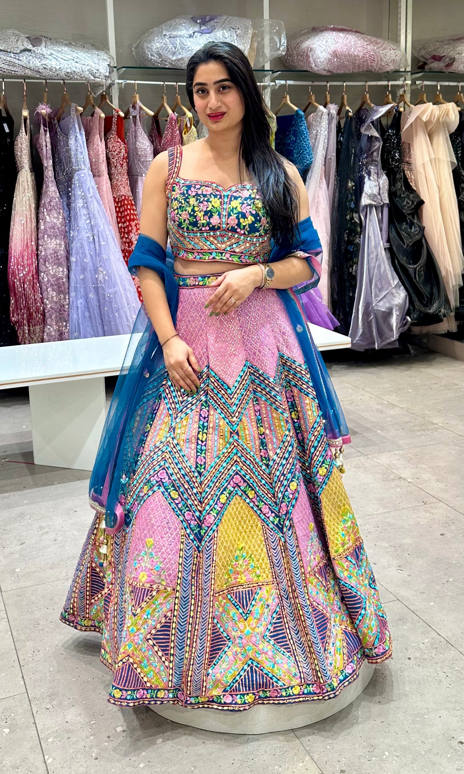 Multi colour Lehenga