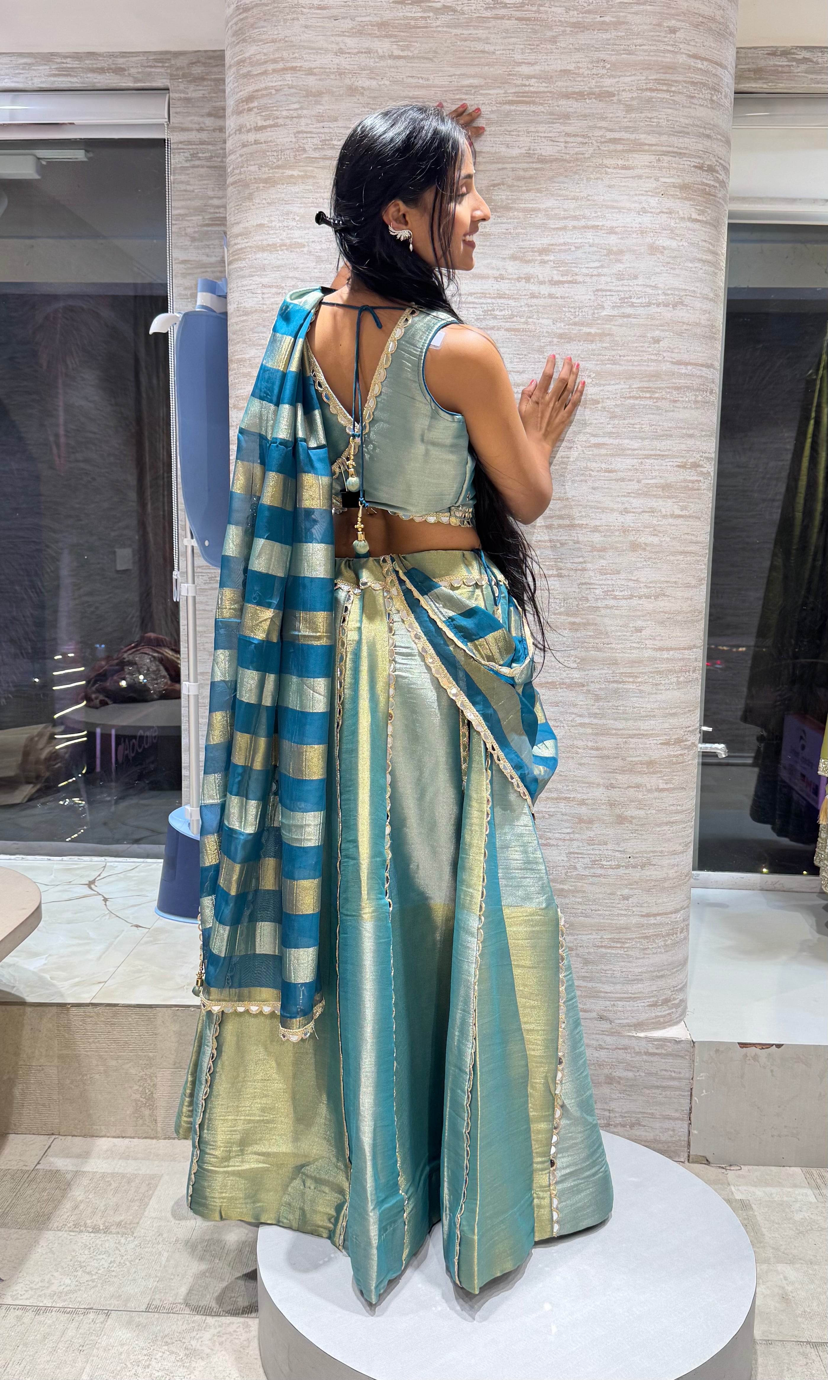 GREEN SHINE ELEGANT LEHENGA