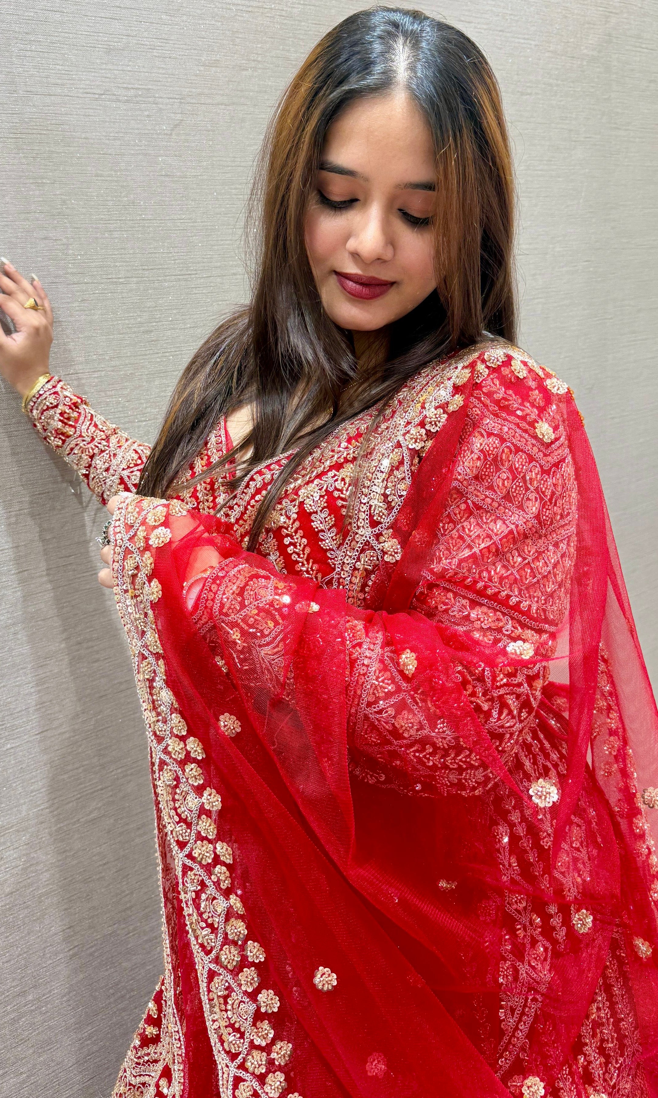Red Lehenga