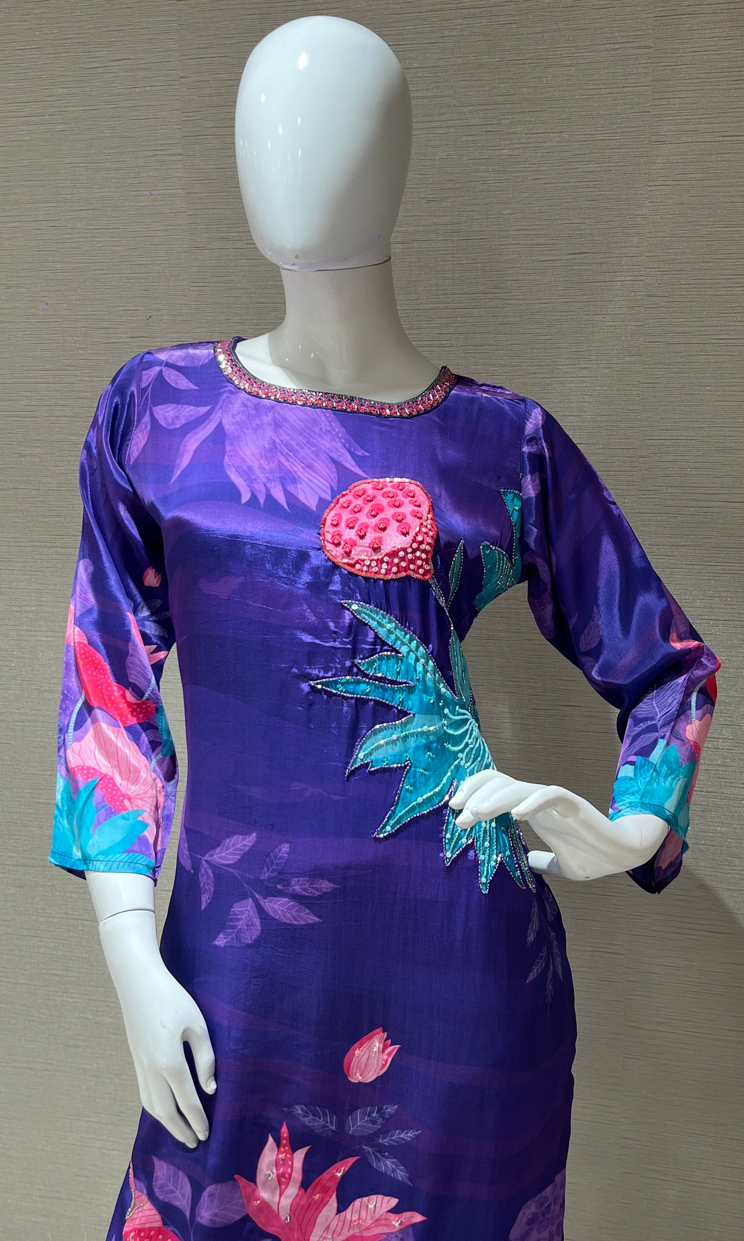 Purple kurta set