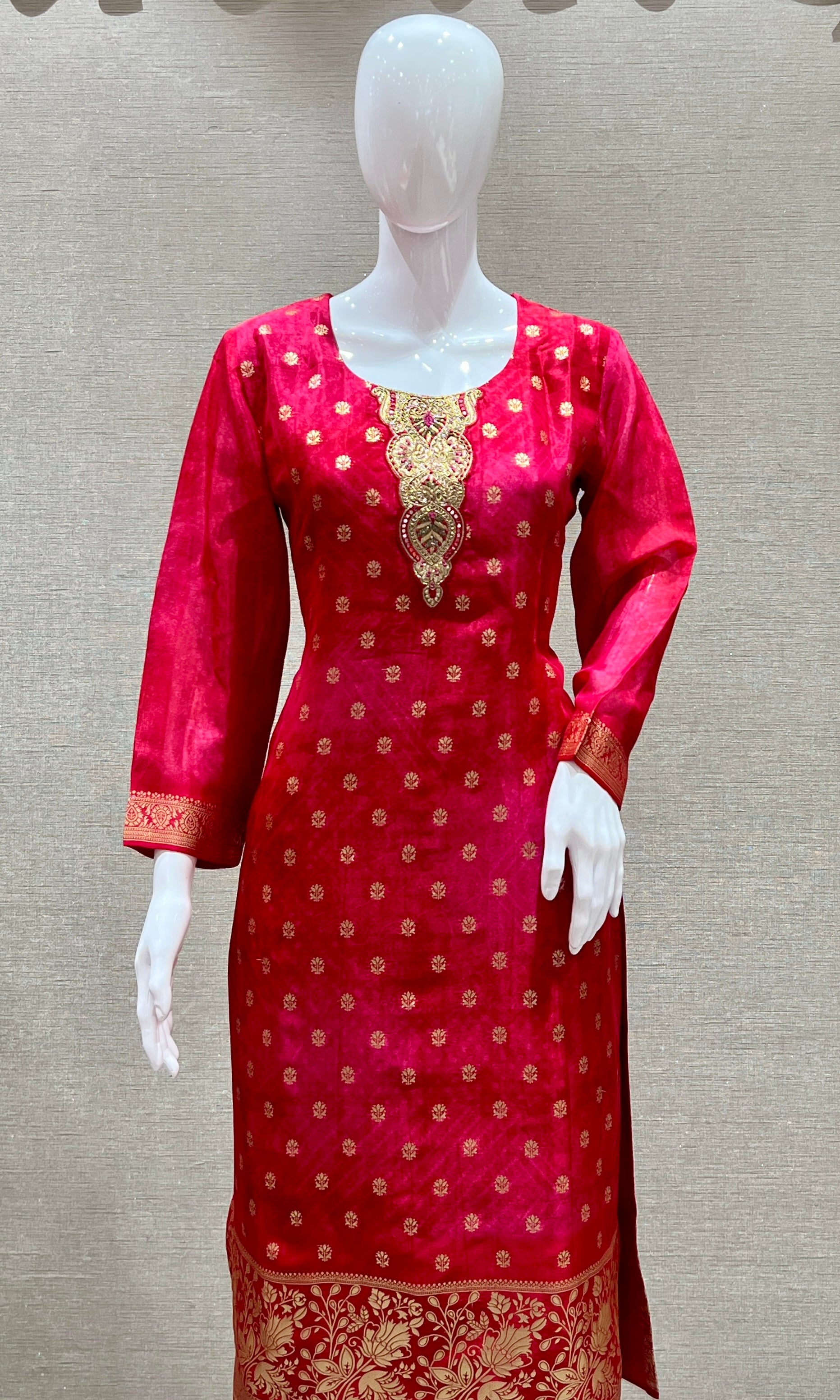 Rani pink kurta set
