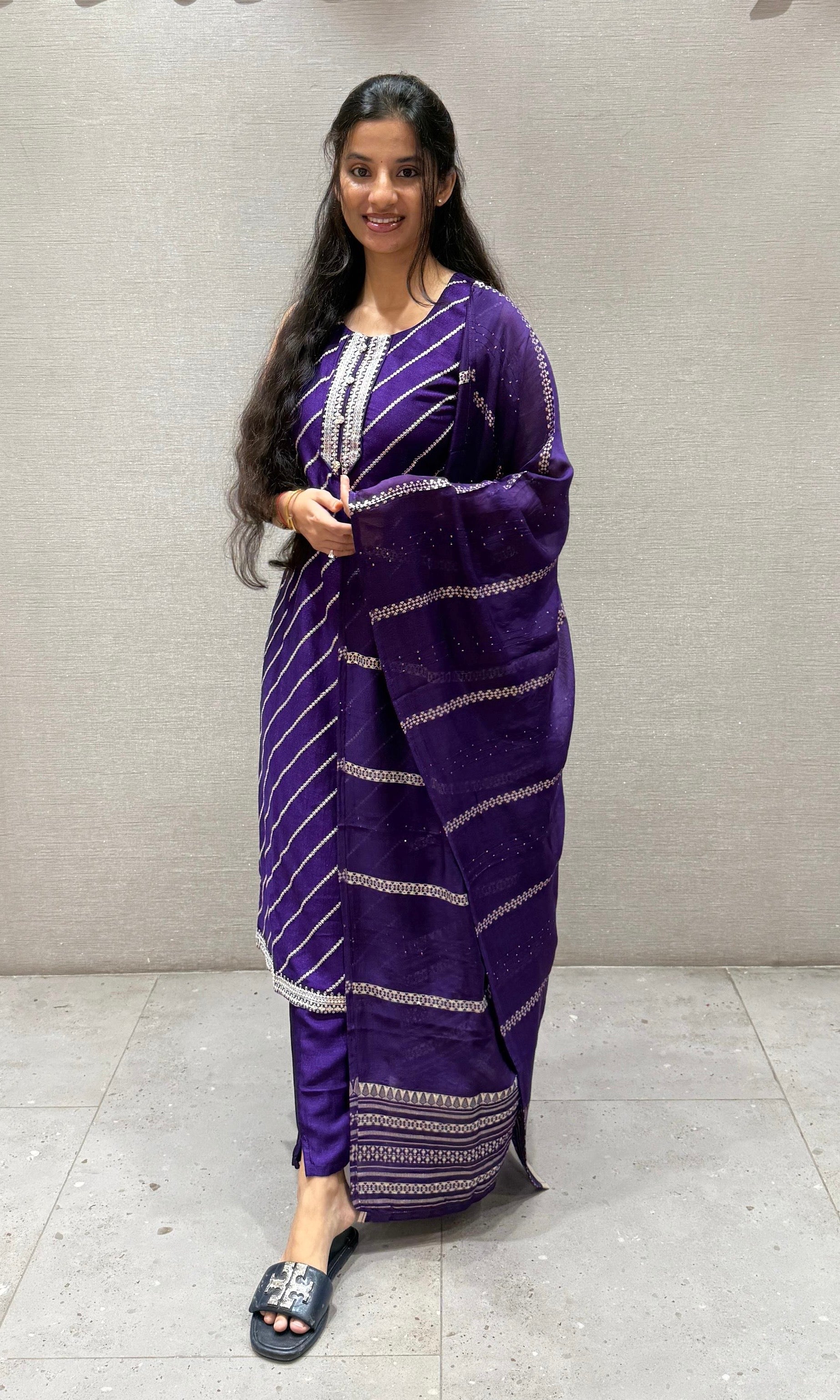Purple kurta set
