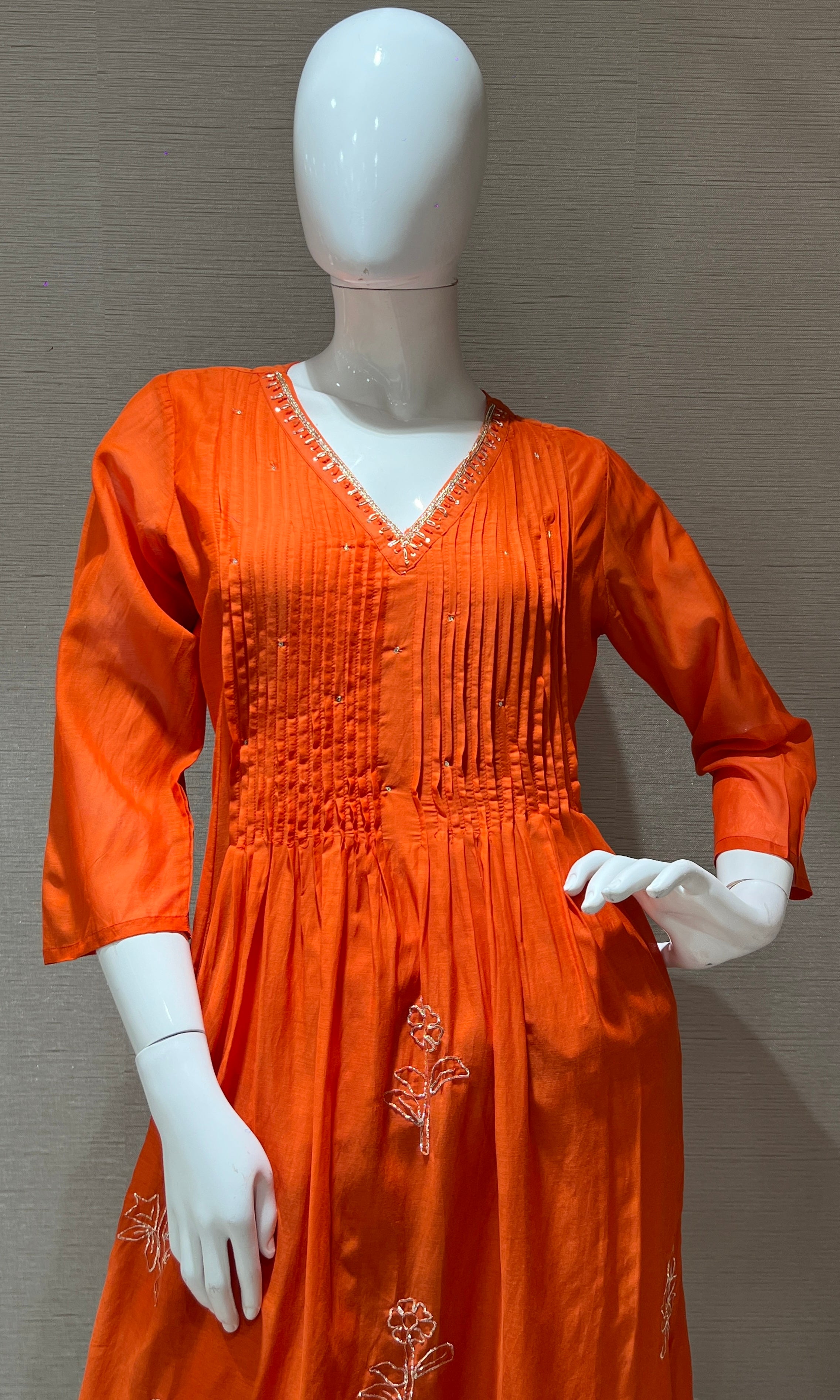 Orange kurta set