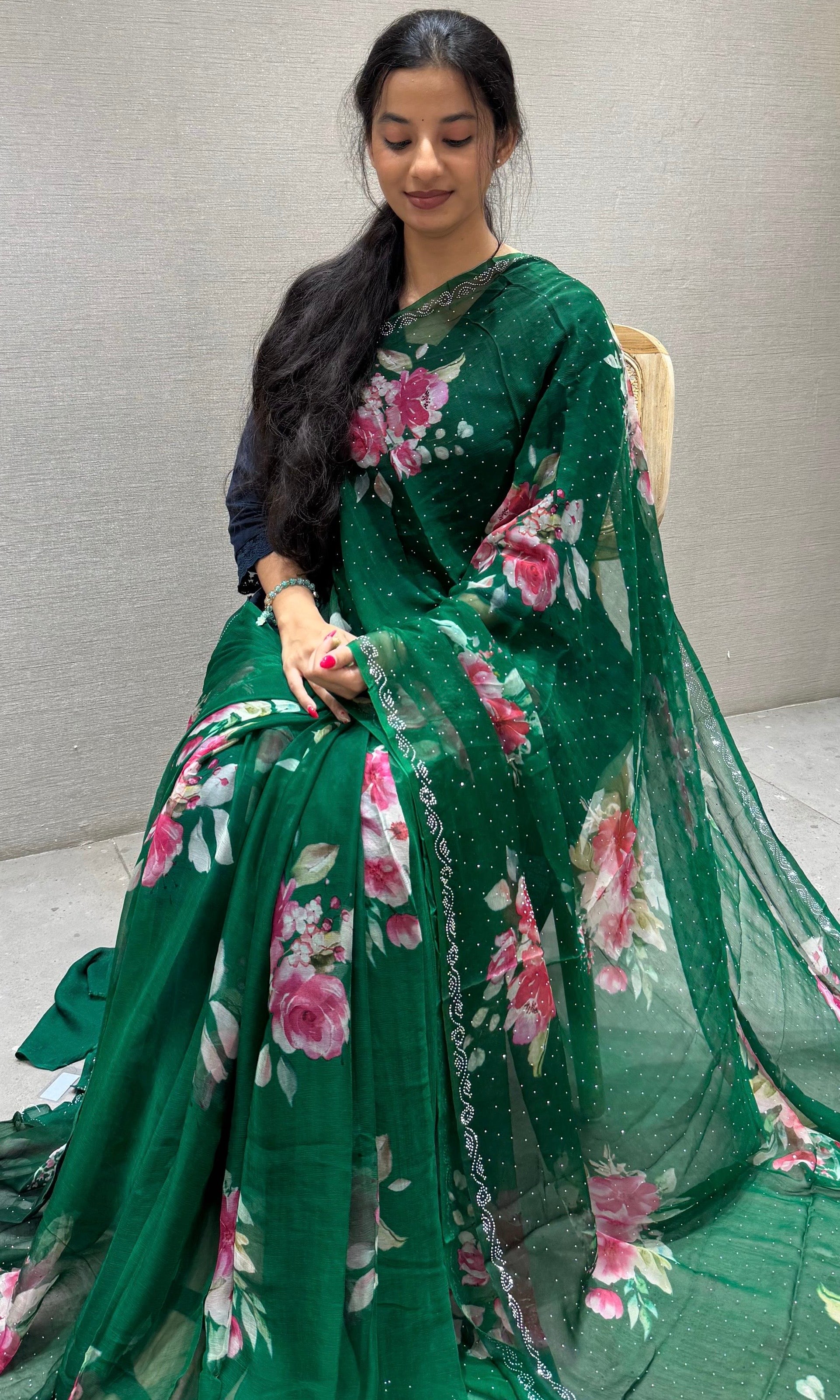Green saree