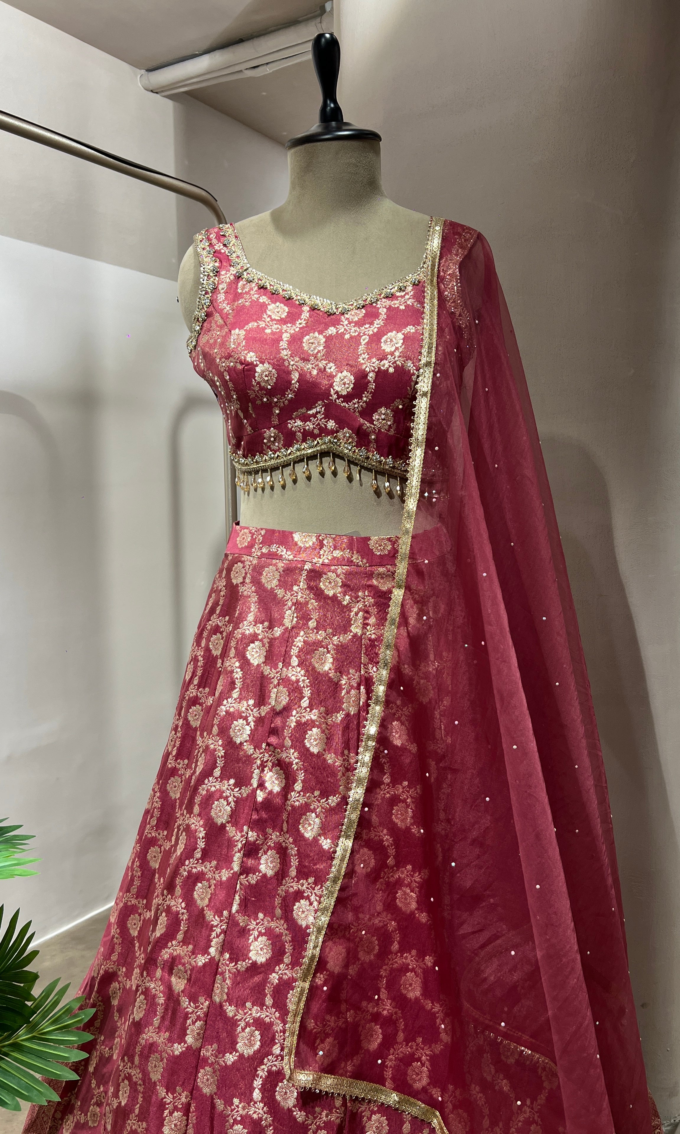 PINK EMBROIDERED LEHENGA