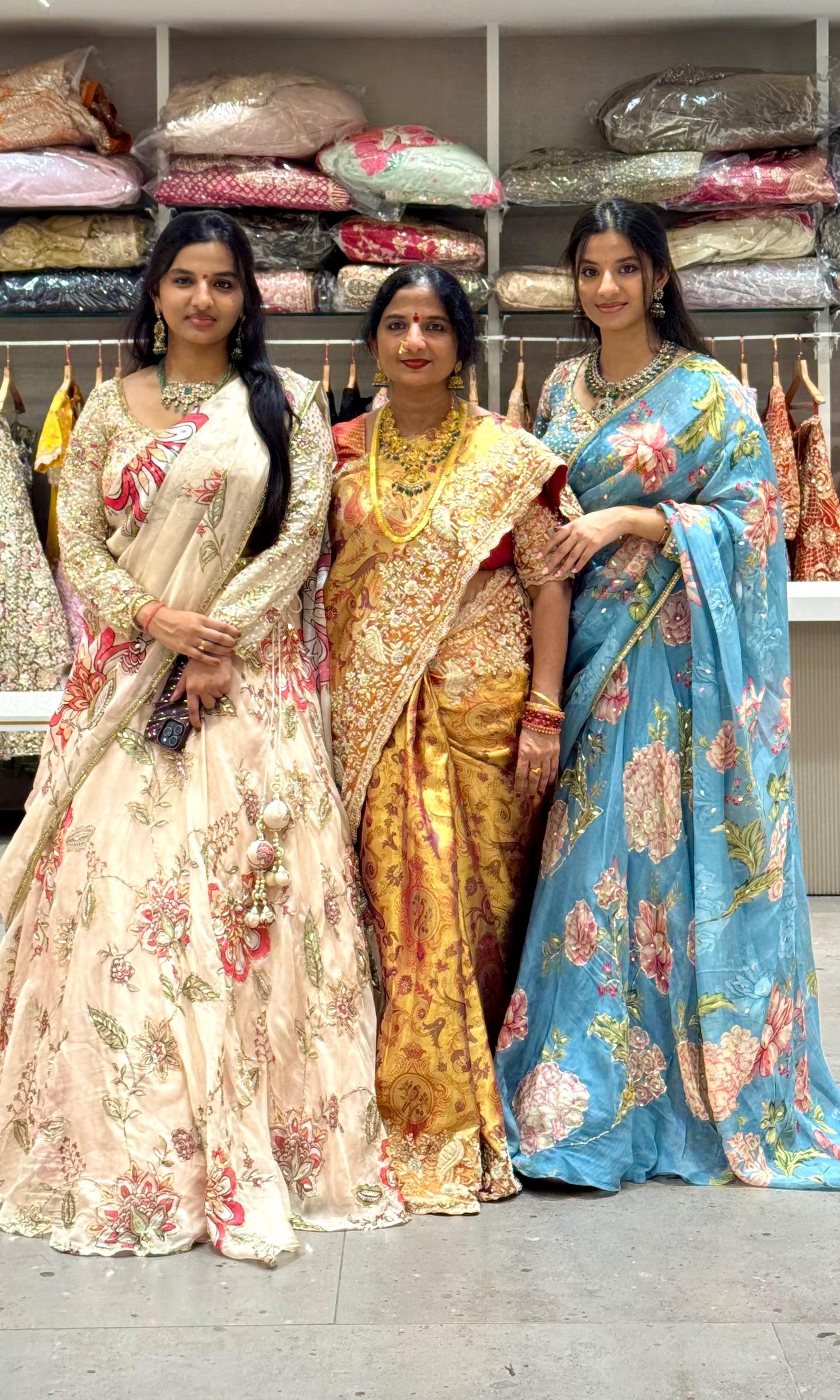 Light peach FLORAL Lehenga