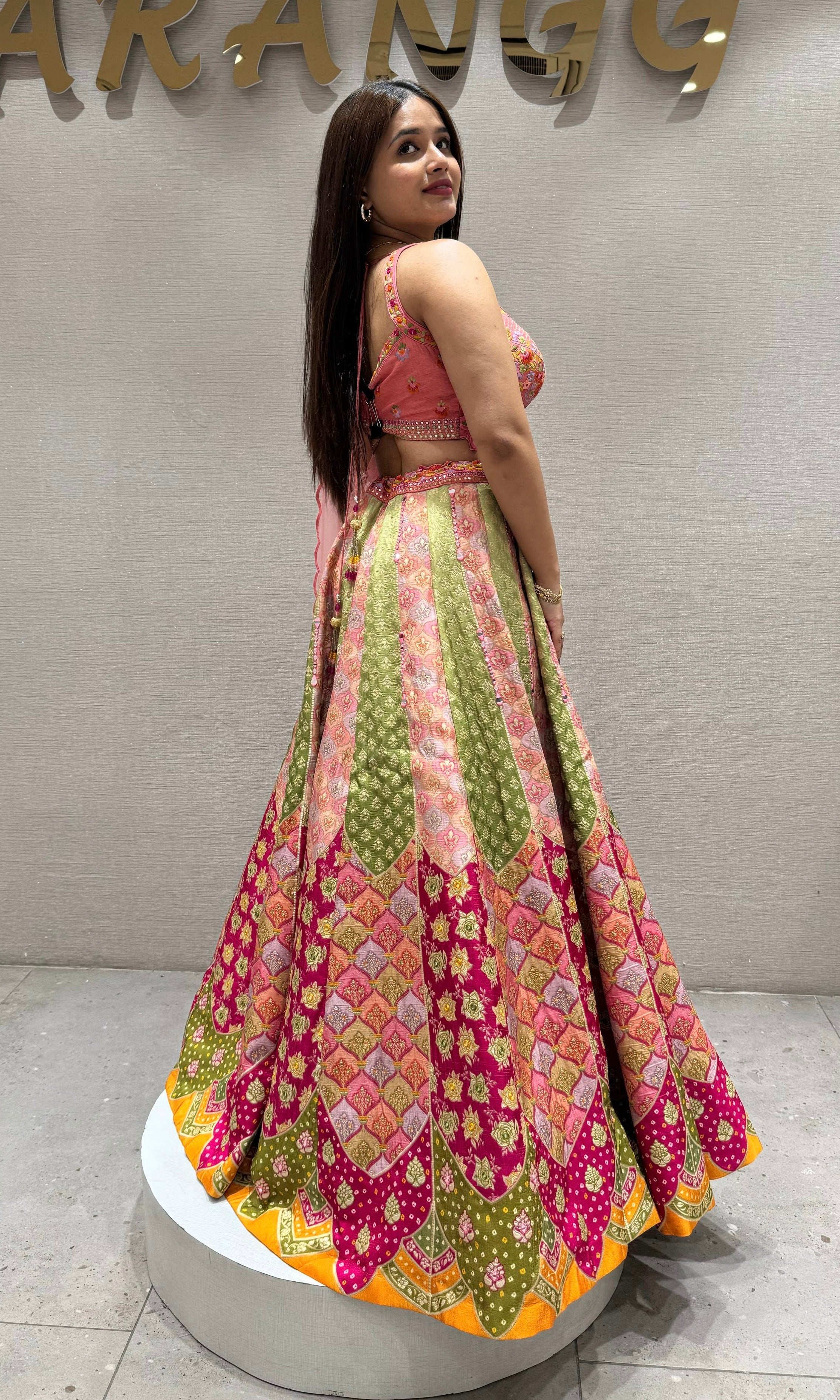 Raji crop top with lehenga