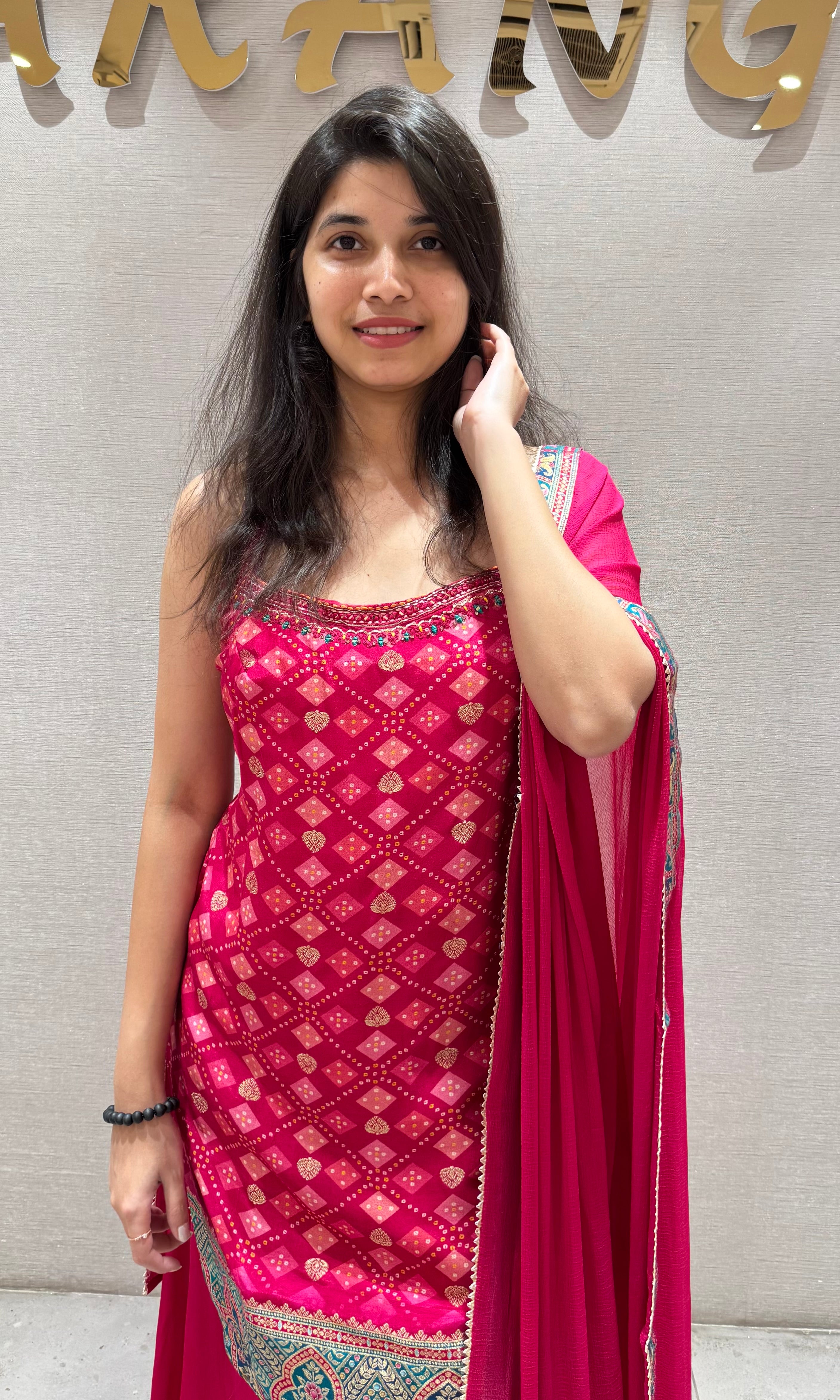 Radiant RANI Pink Embroidered Sharara Set