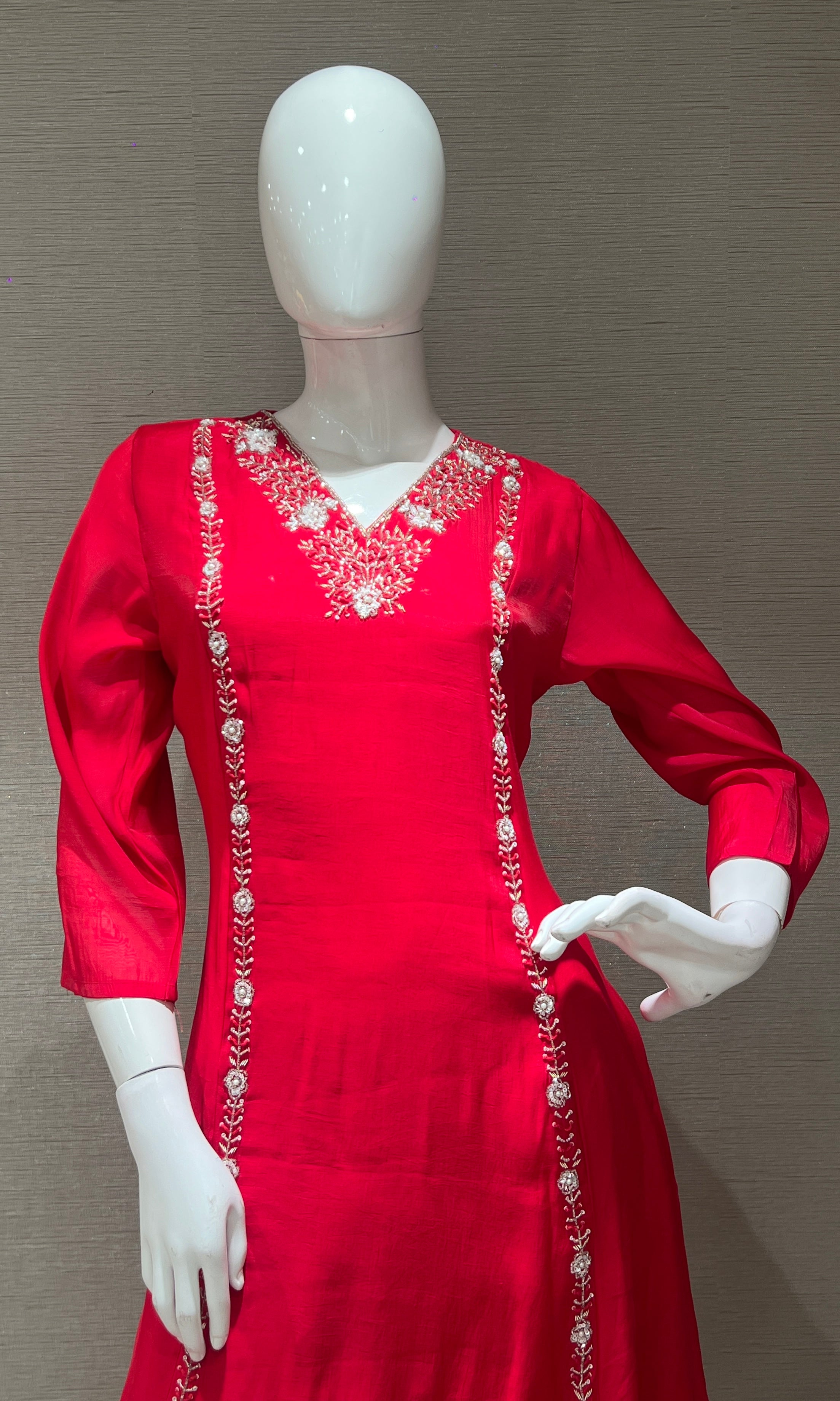 ELEGANT Rani pink kurta set