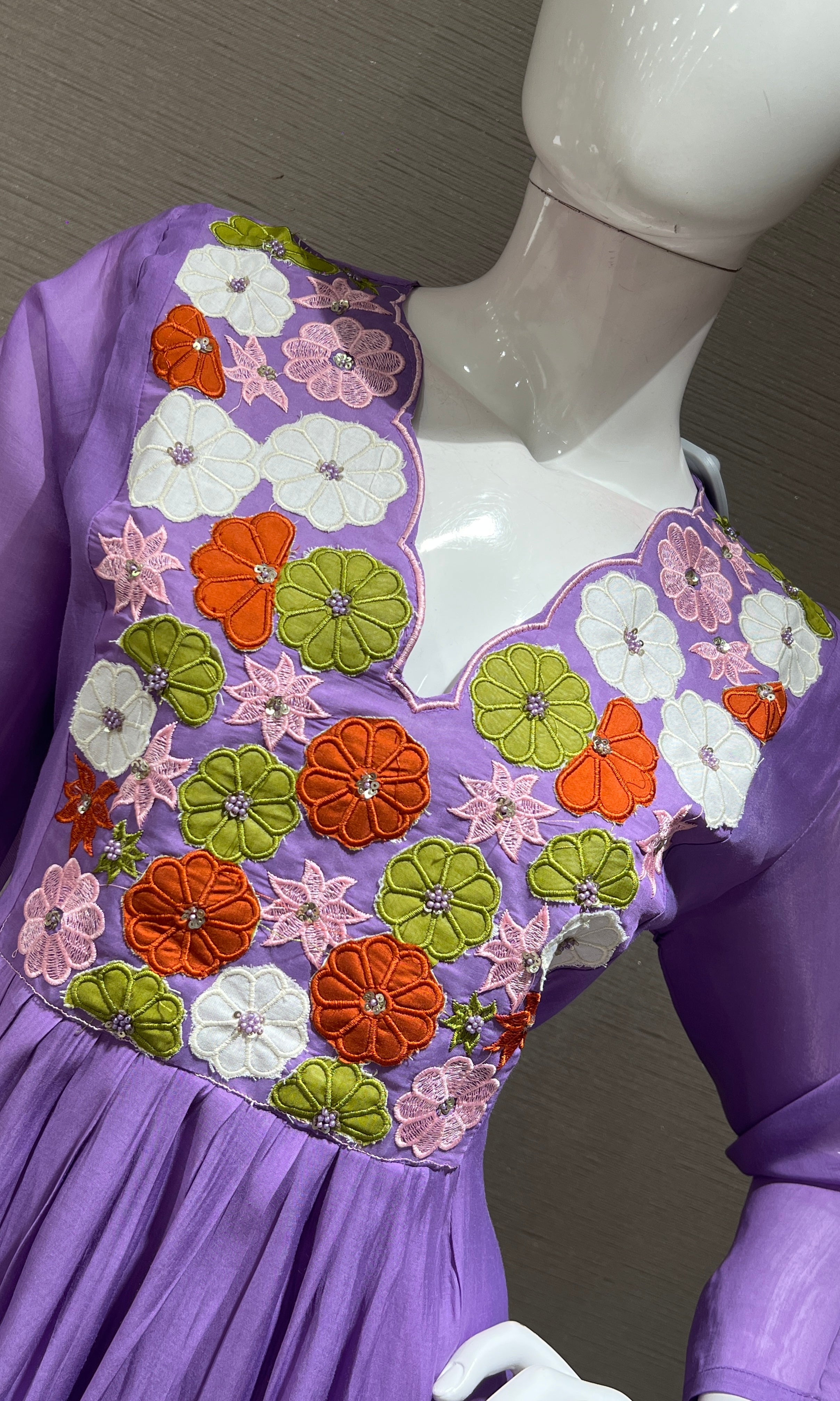 Purple Floral KURTA SET