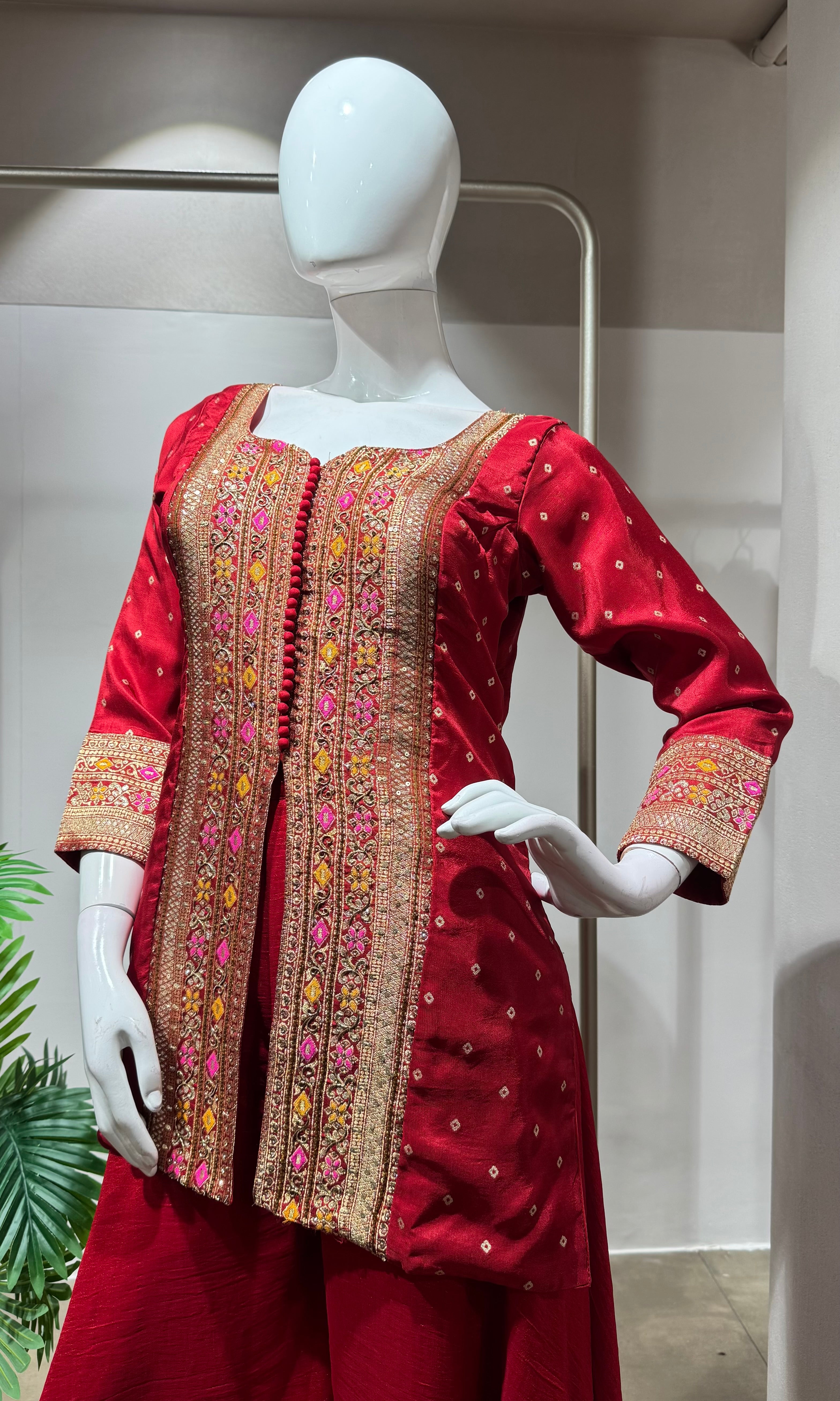 Red Royal palazoo set