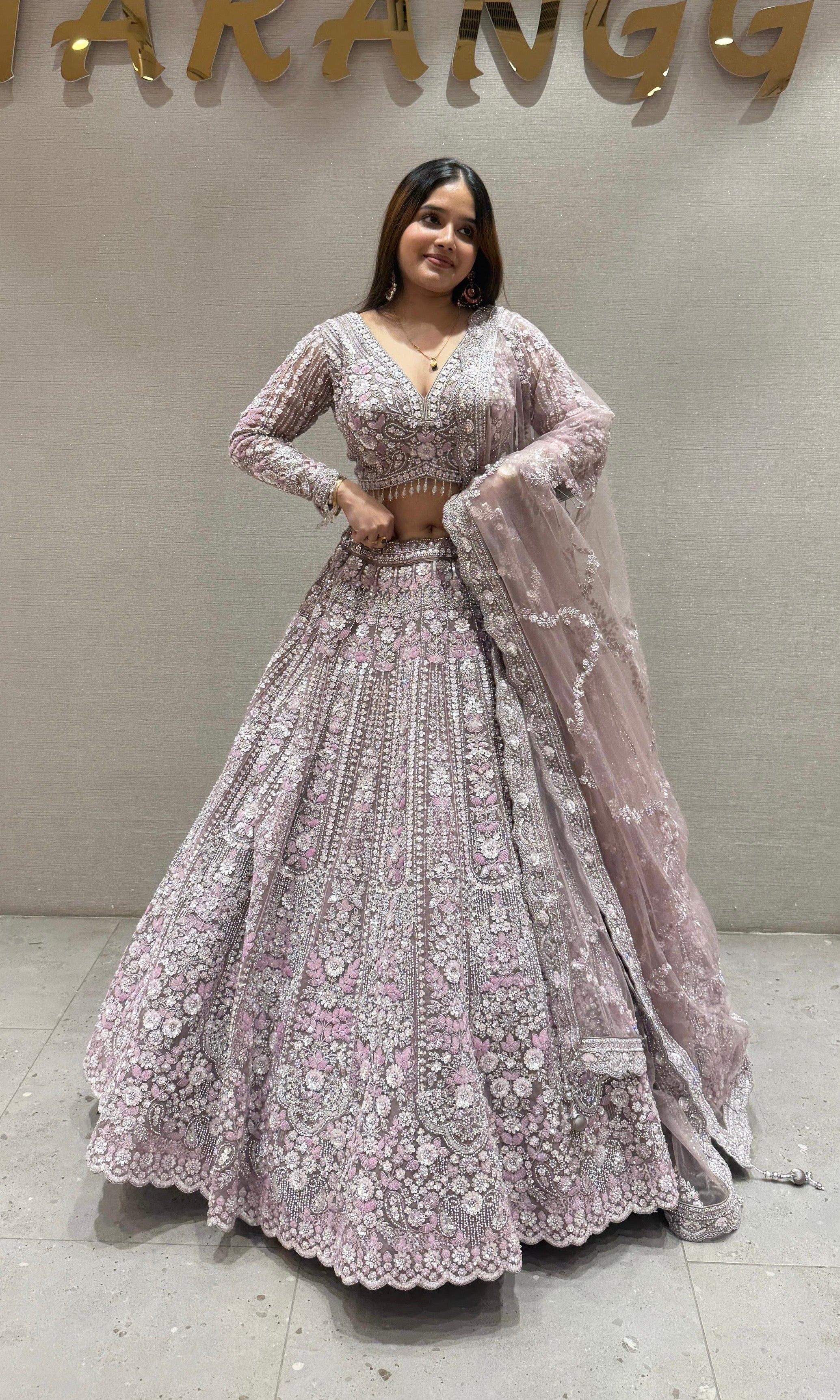 Lavender purple Lehenga