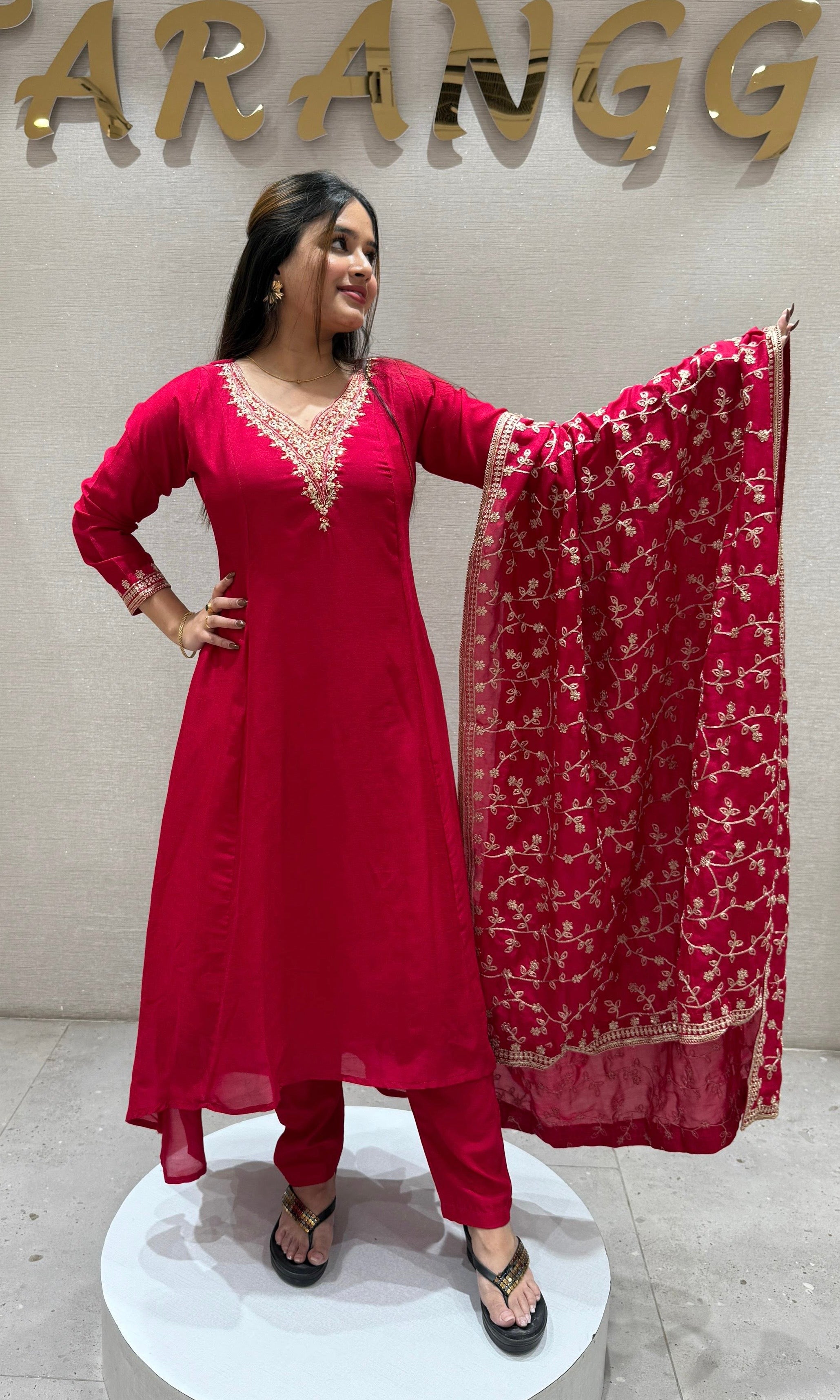 Pink Anarkali