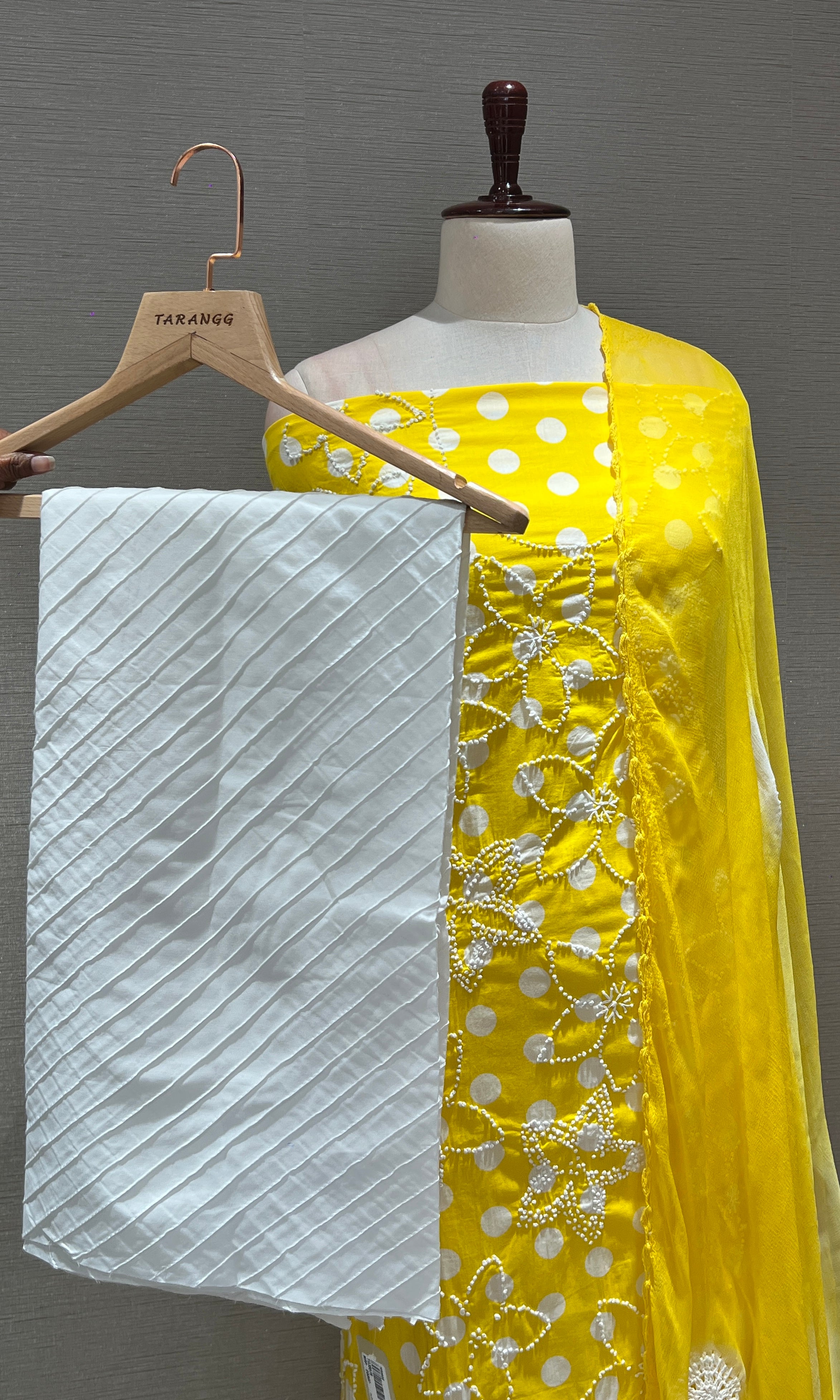 YELLOW dress material