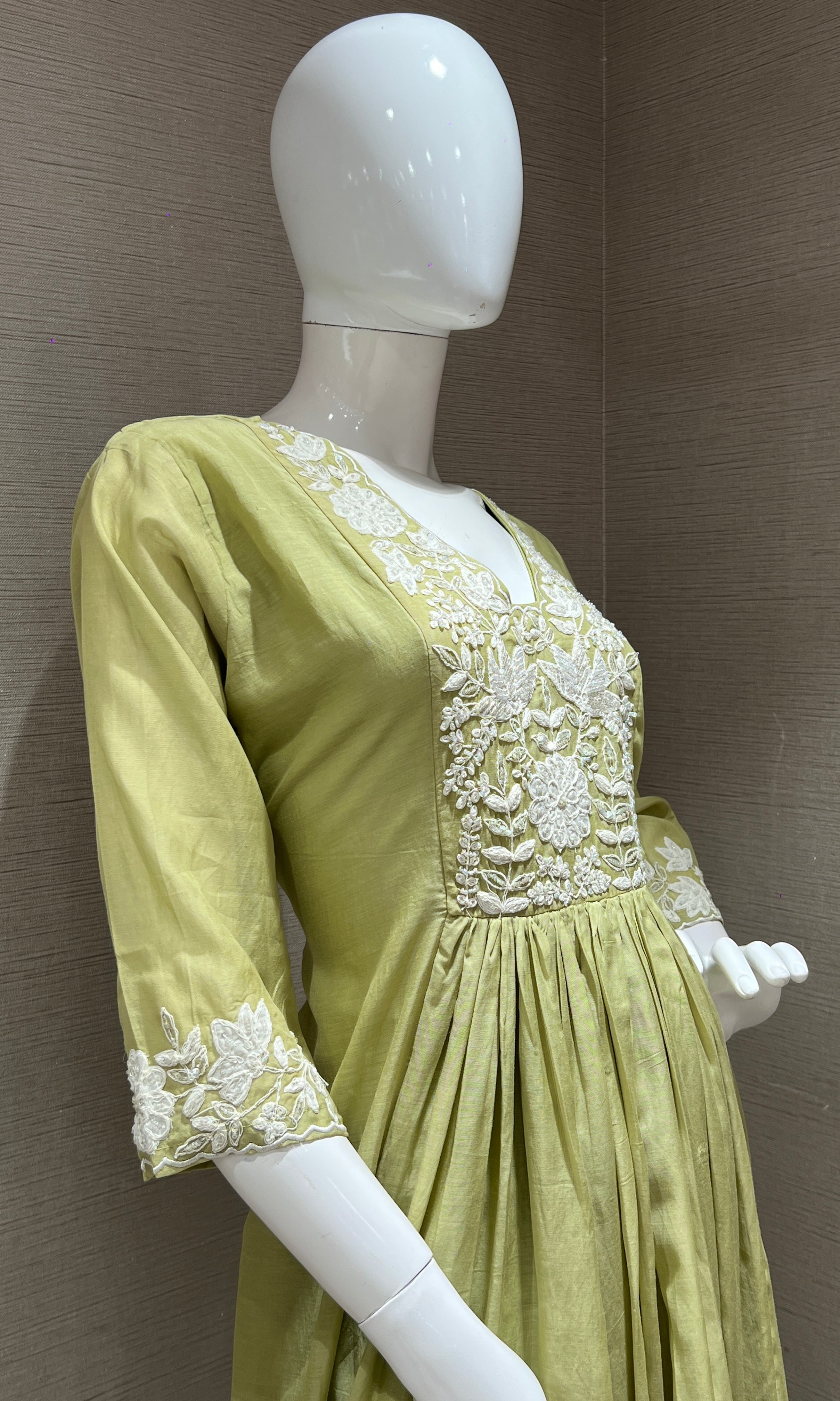Pista green kurta set