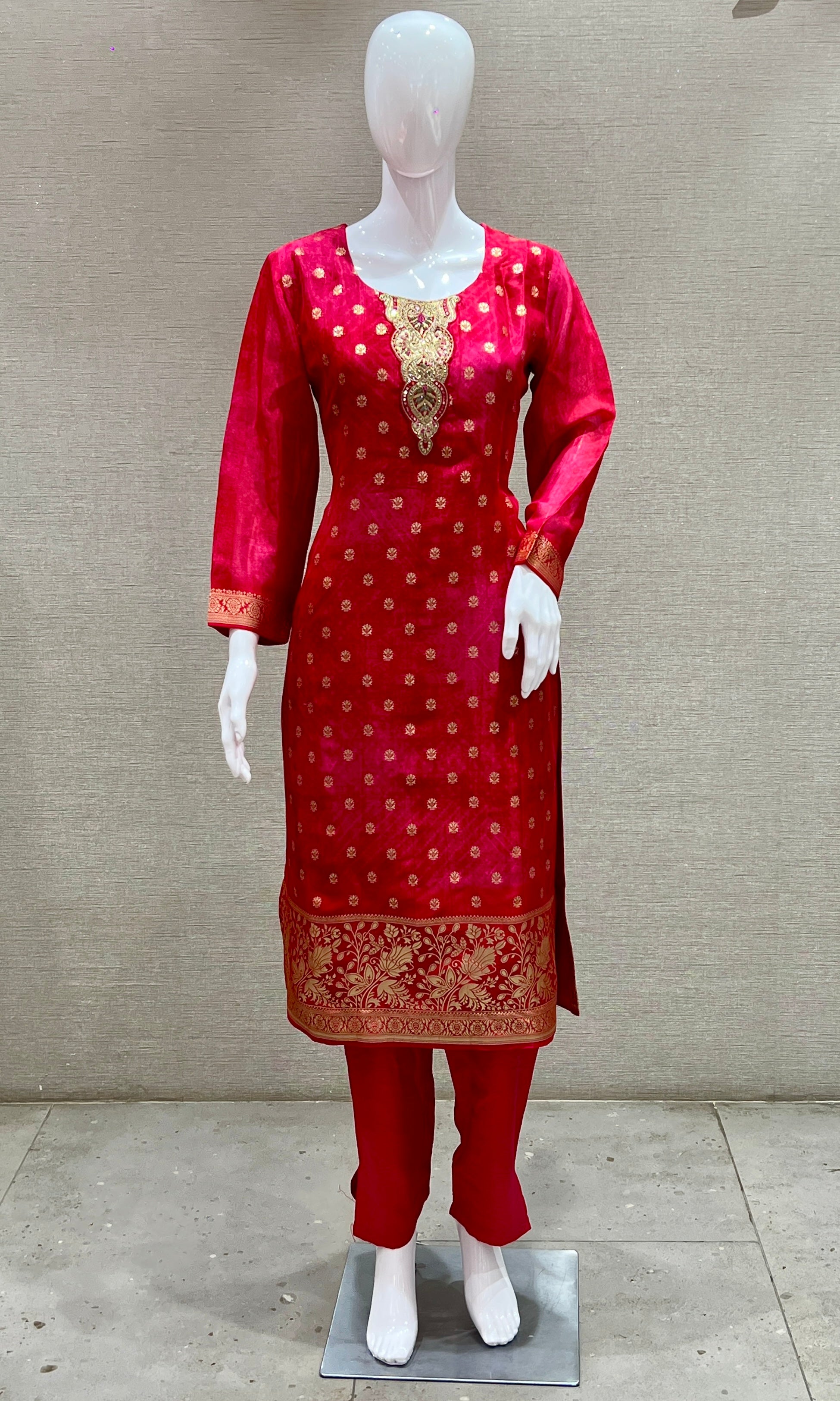 Rani pink kurta set