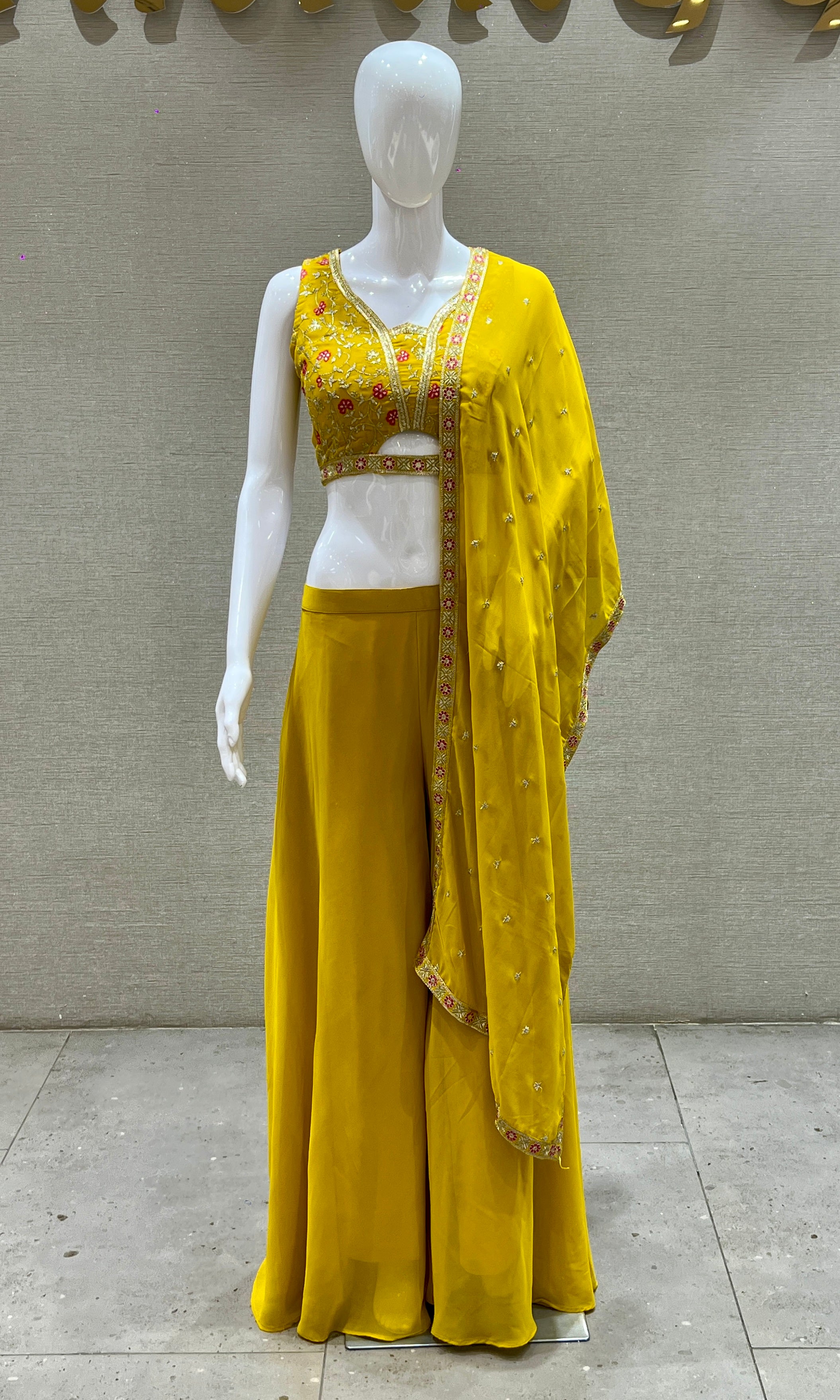 Yellow palazzo set
