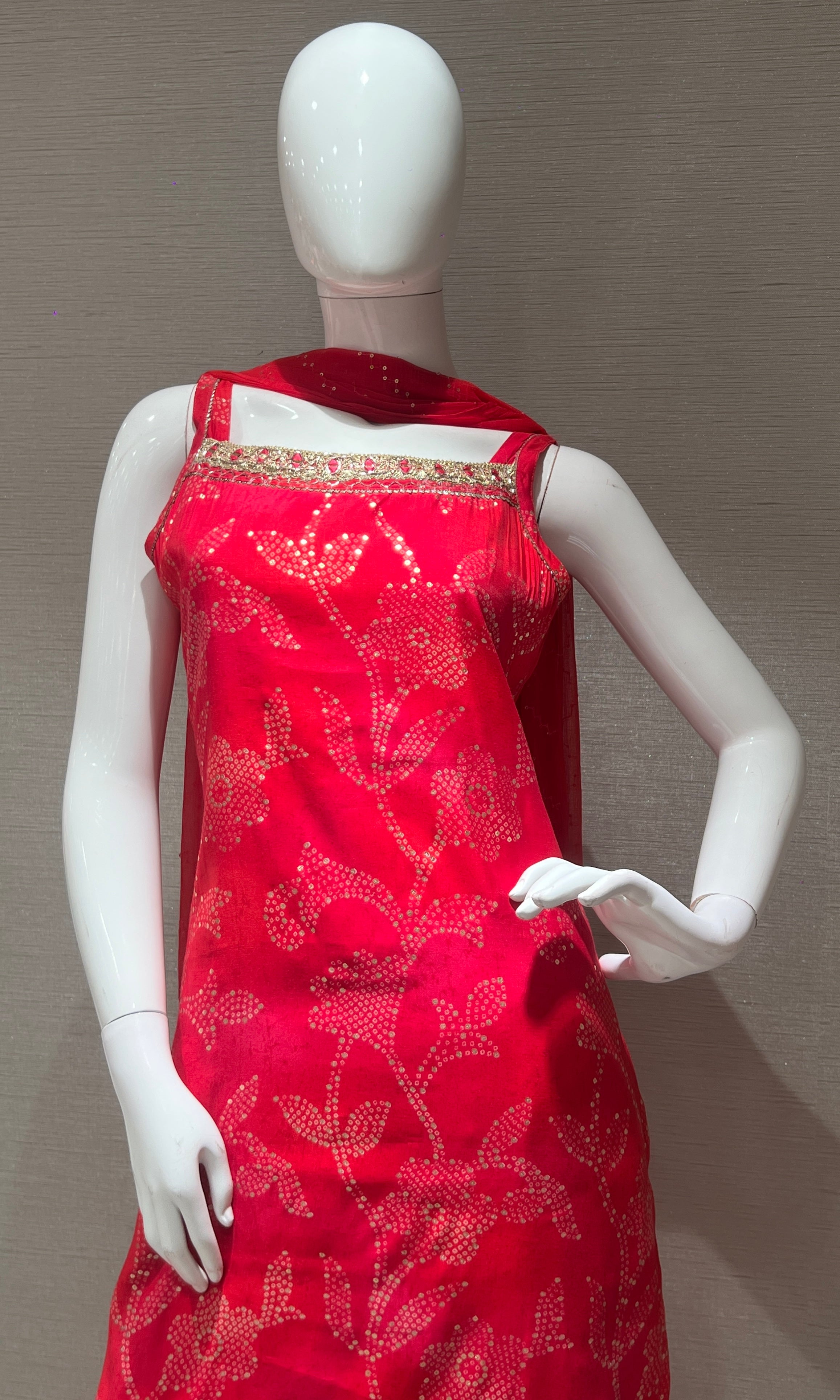 Pink FLORAL EMBROIDERED SHARARA SET