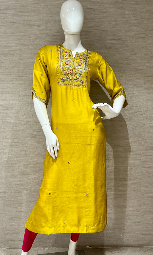 🍋 Lemon yellow Kurti