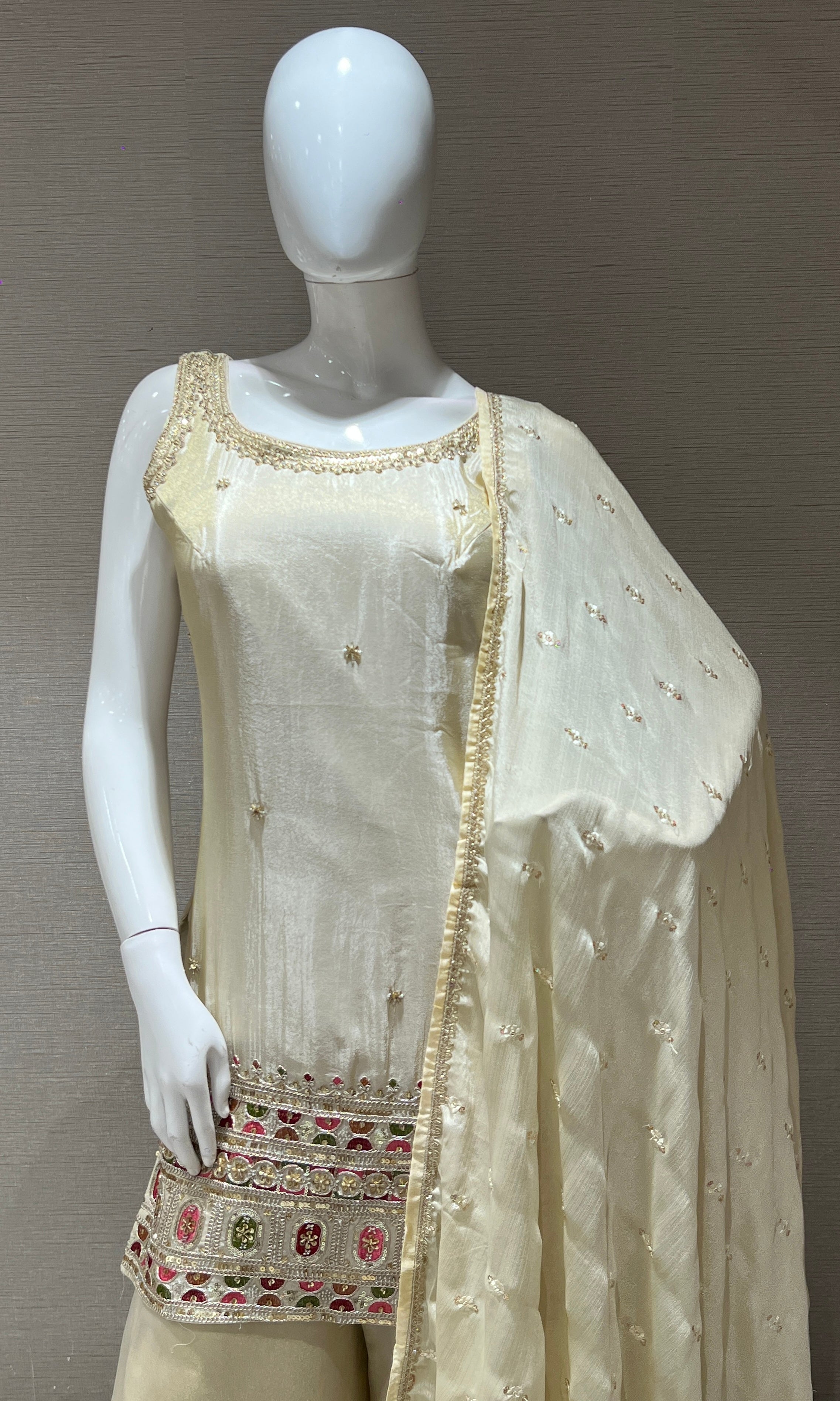 Half white palazzo