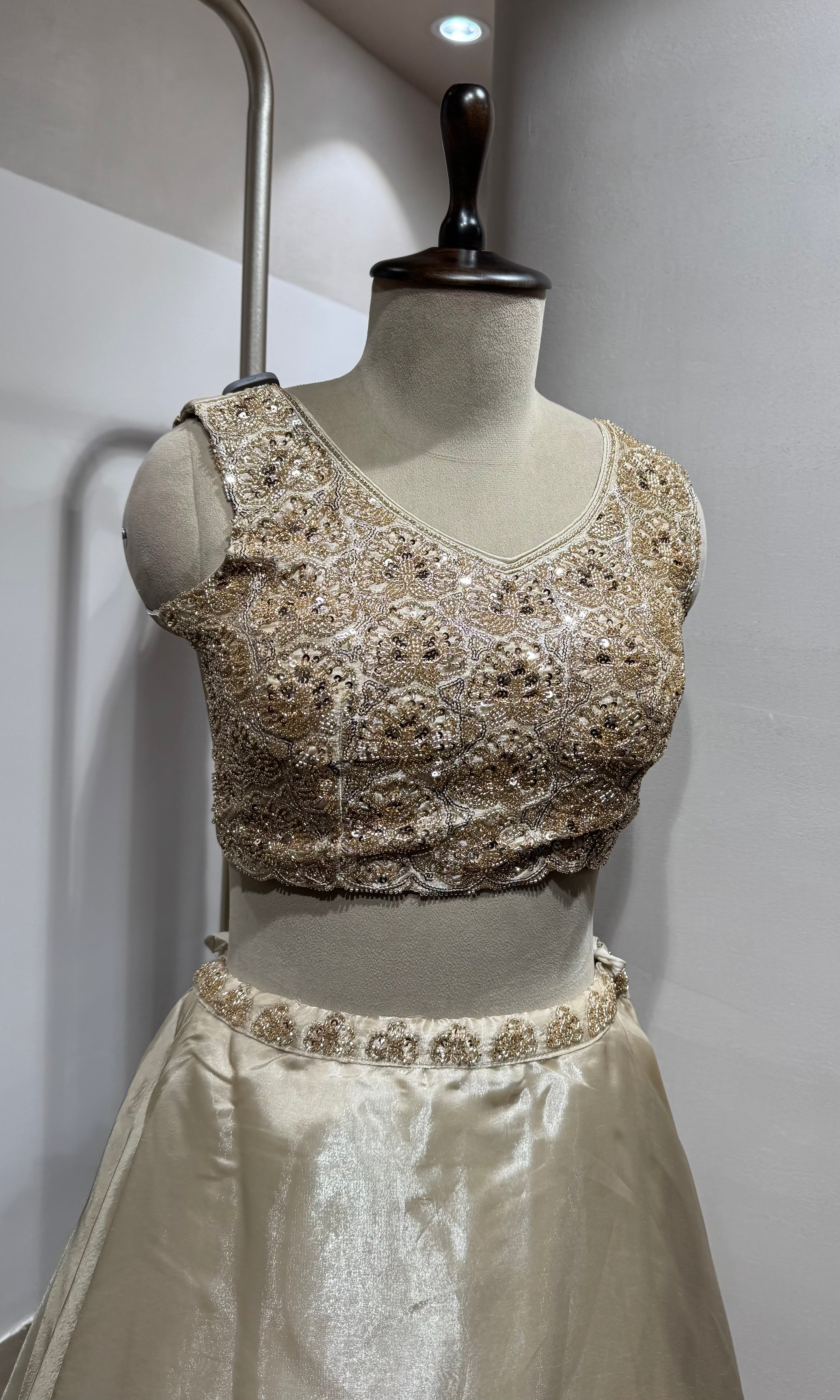 Bech Tissue Embroidered Jacket Lehenga Set