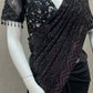 Black saree with ready blouse 1888