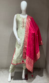 Pista Green Embroidered Kurta Set