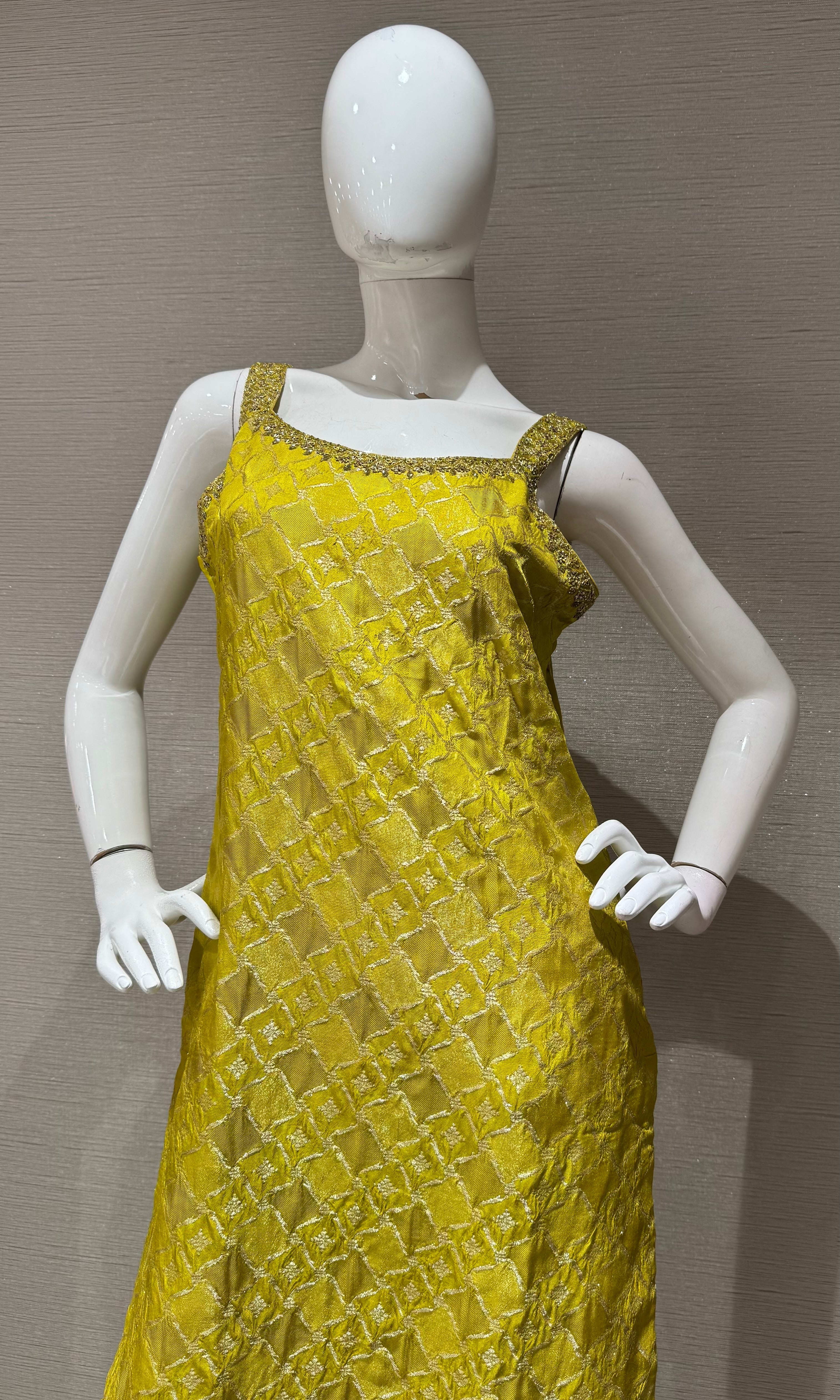 Green Golden kurta set
