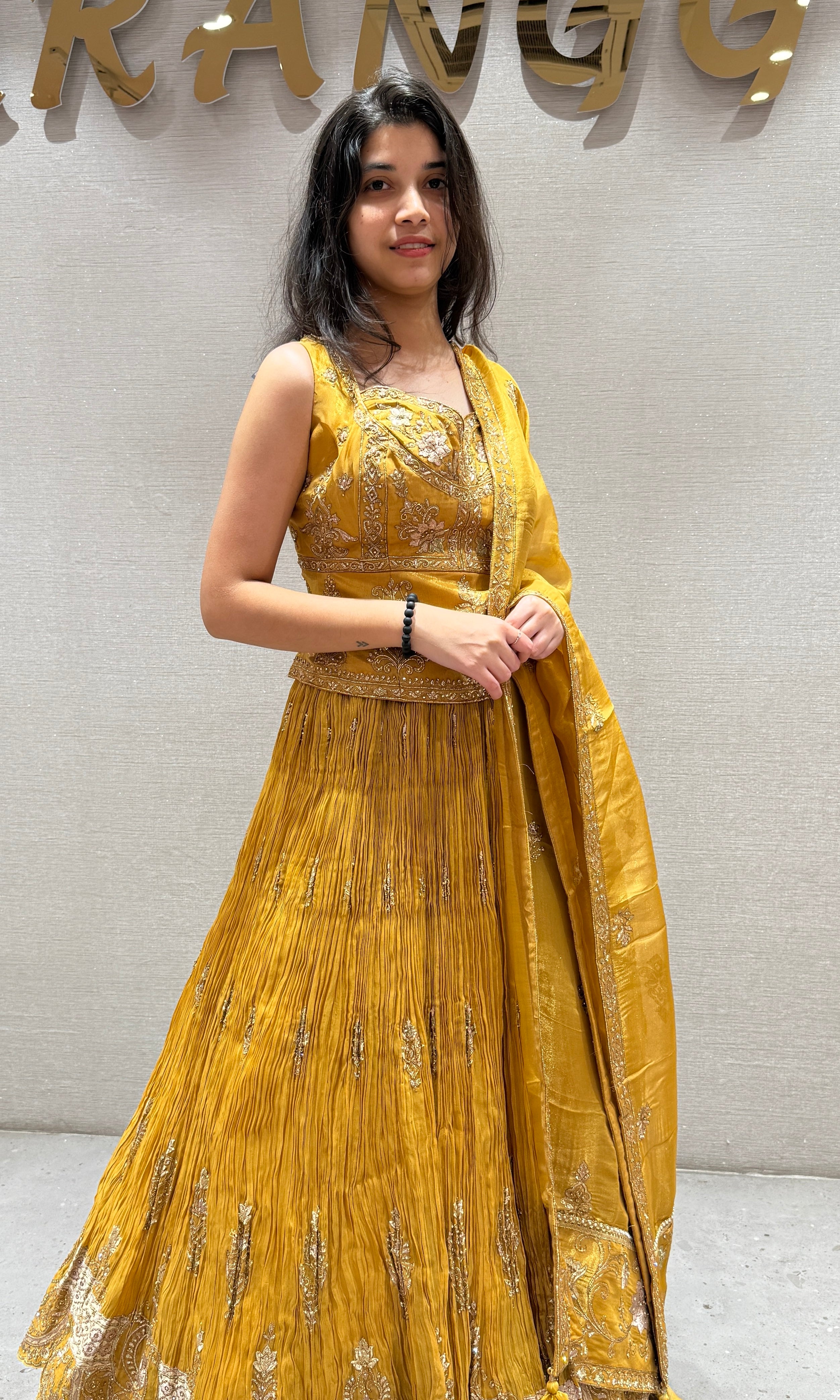 Mustard yellow Lehenga