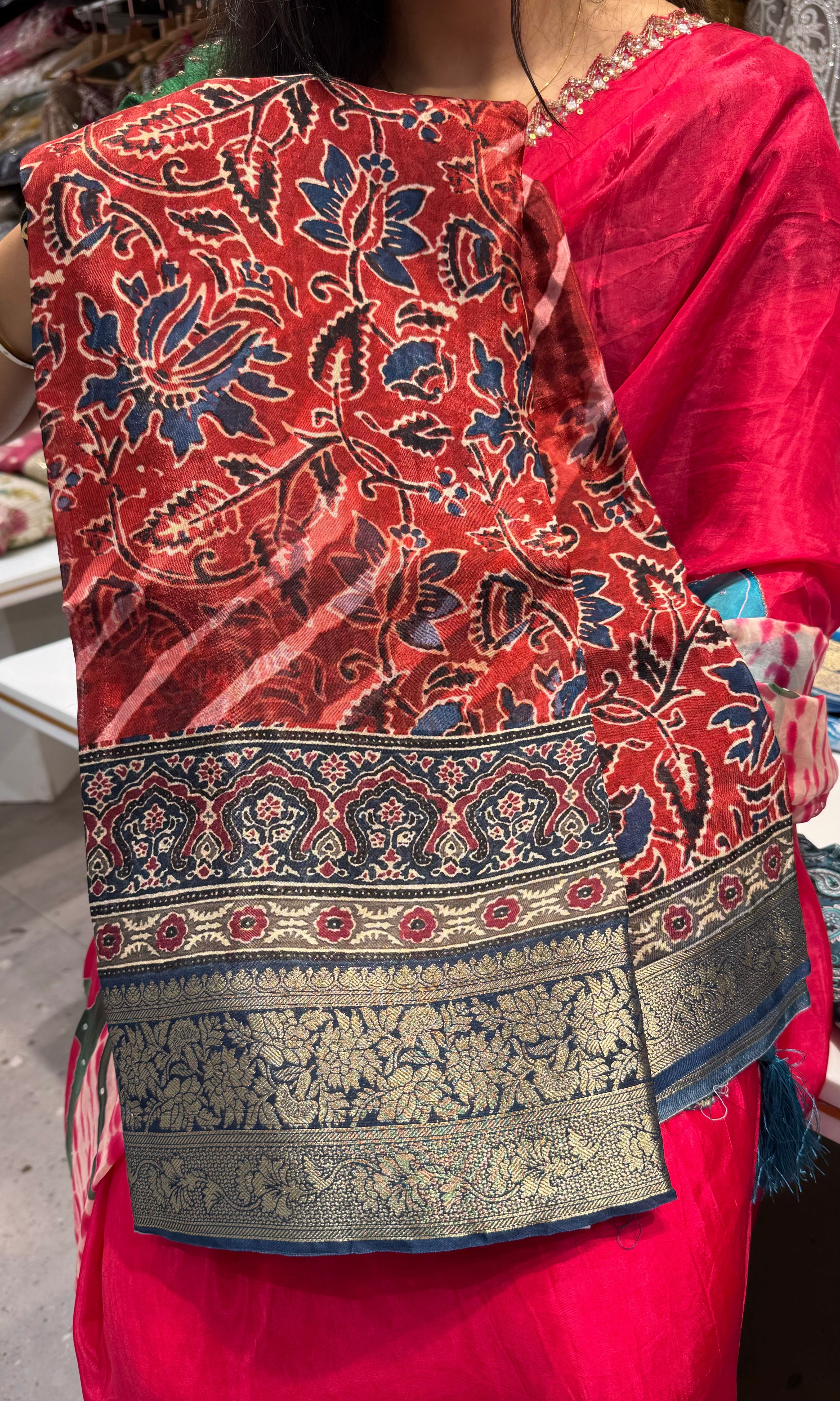 Red saree 4444