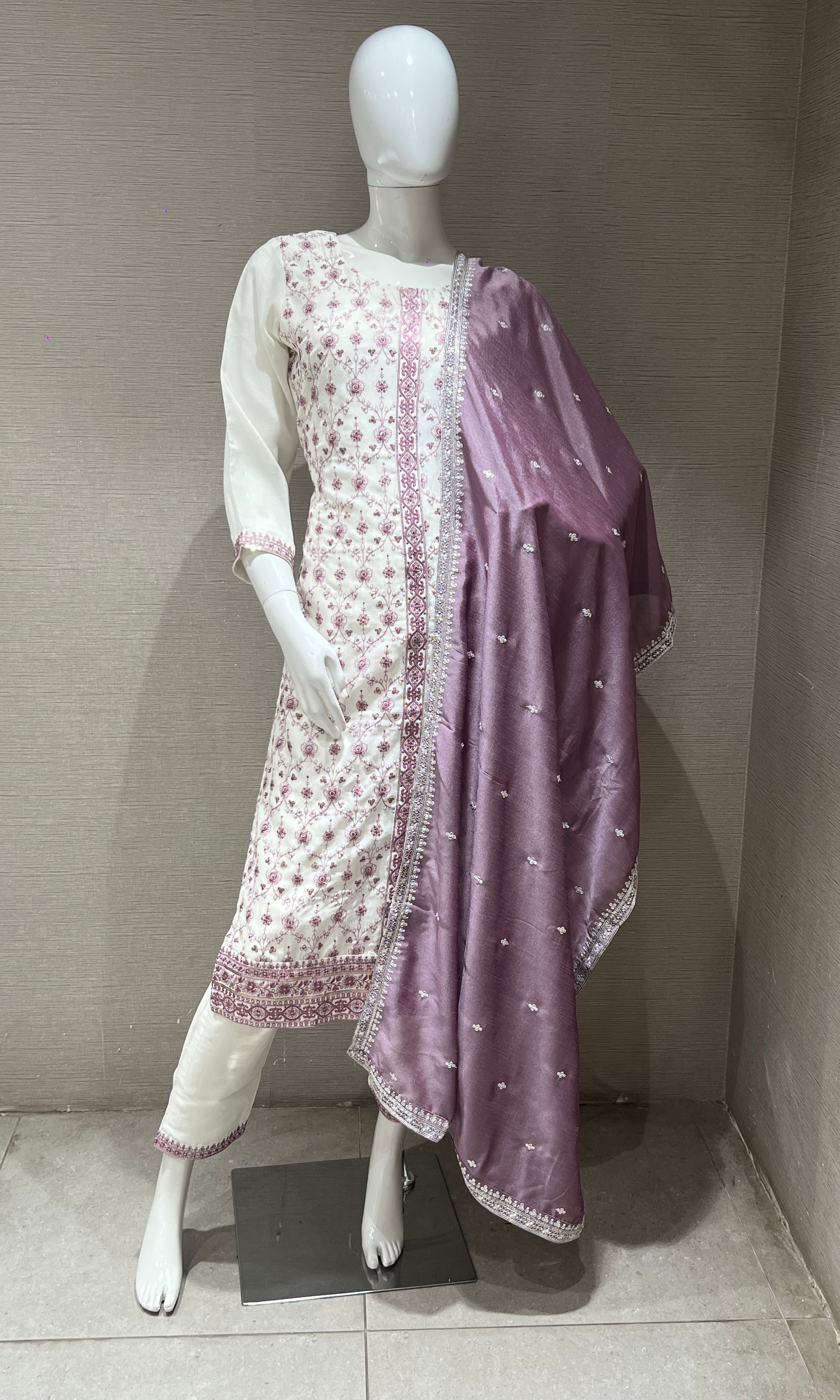 Purple kurta set