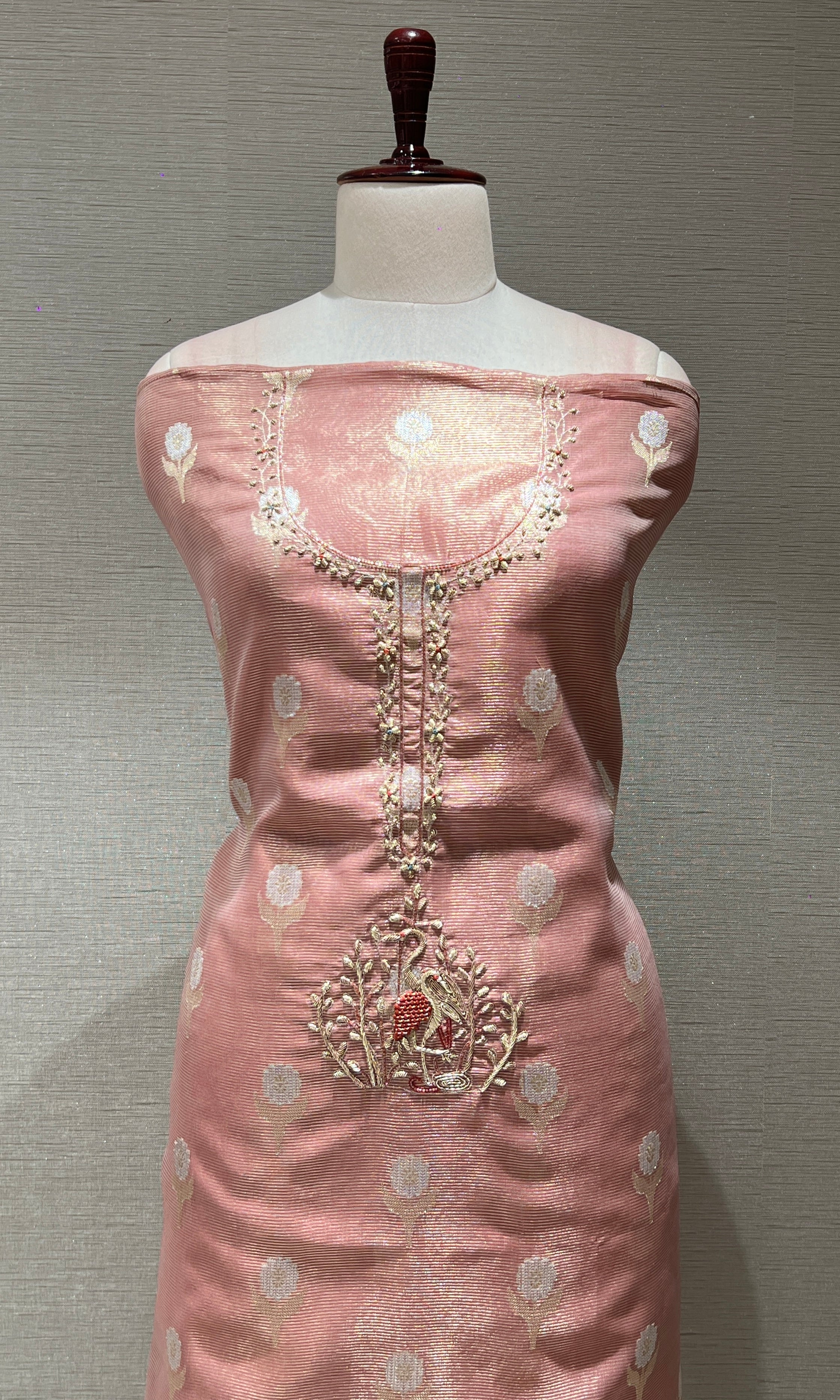 Onion pink dress material