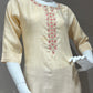 Cream Kurti with neck design