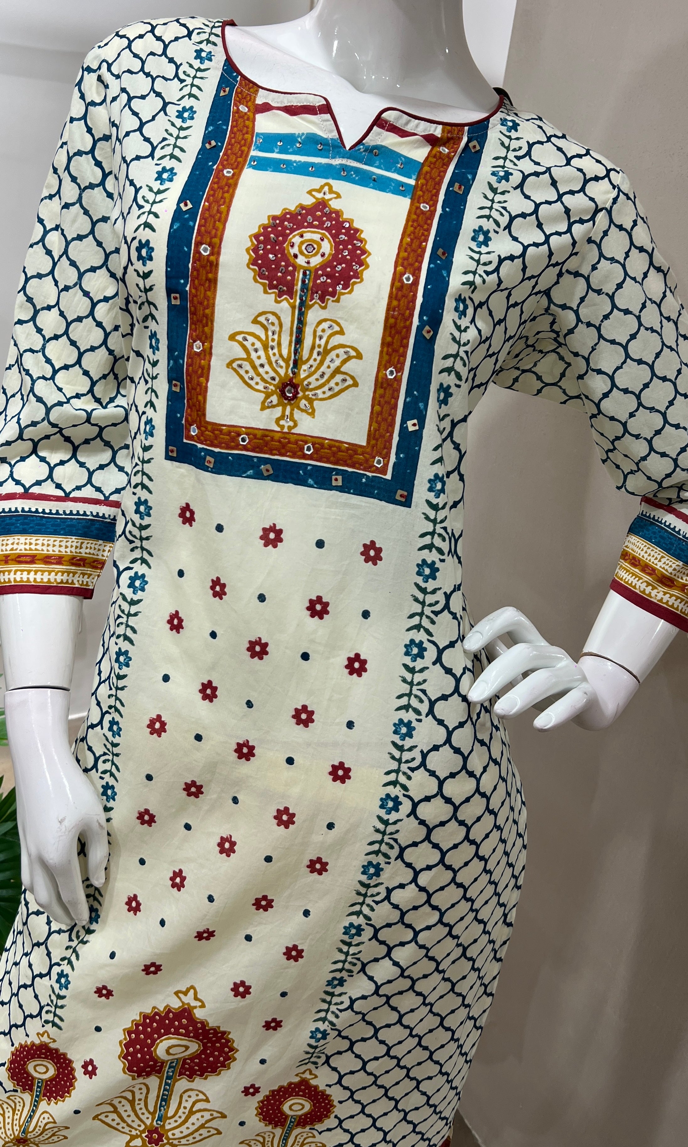 Blue EMBROIDERED kurta set