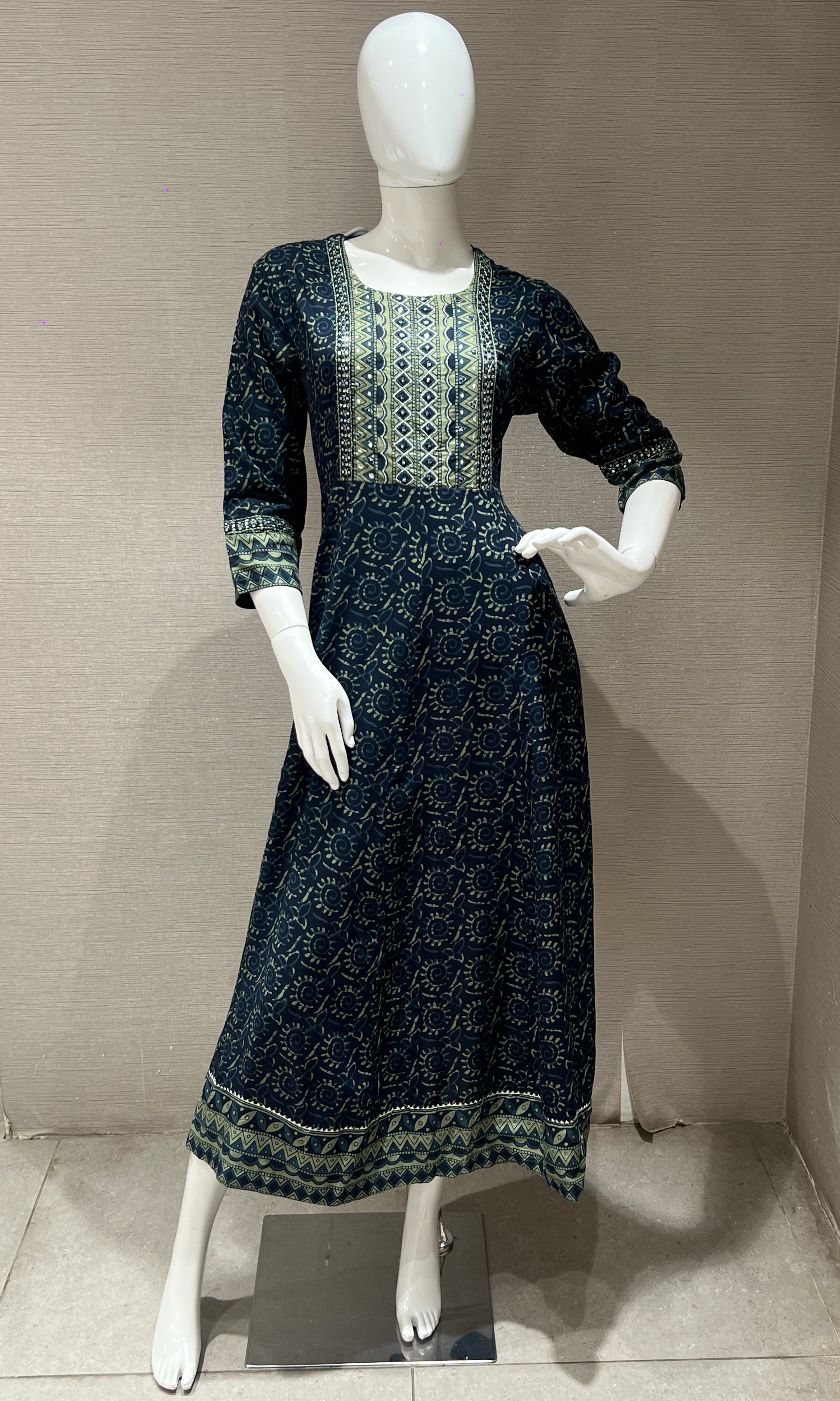 Bottle green A- Line top