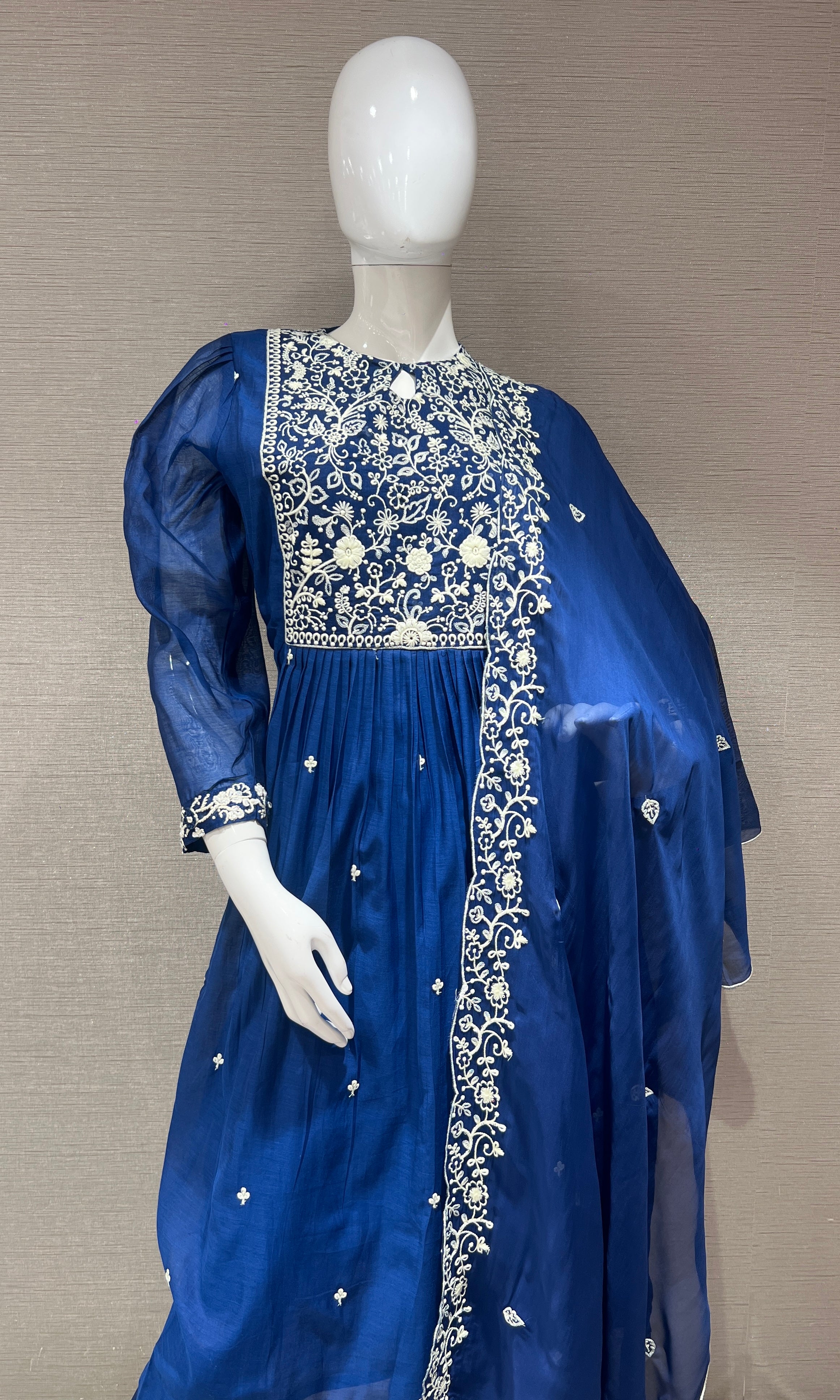 Blue Anarkali