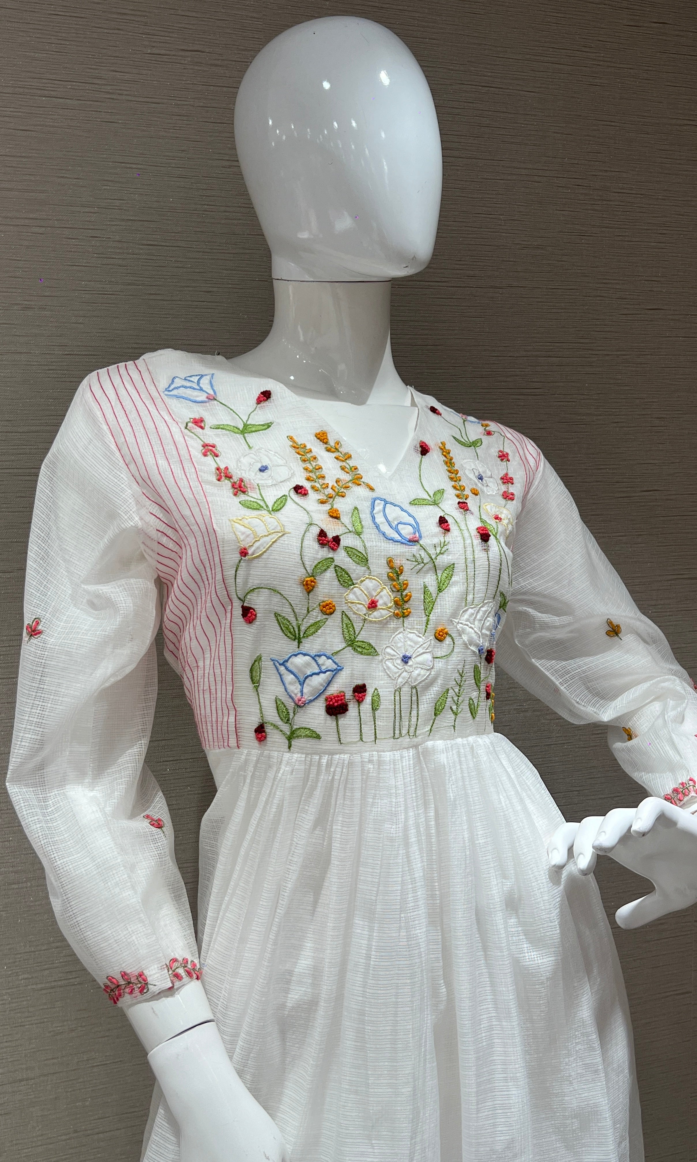 White Anarkali