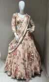 Light peach Floral Embroidered Lehenga