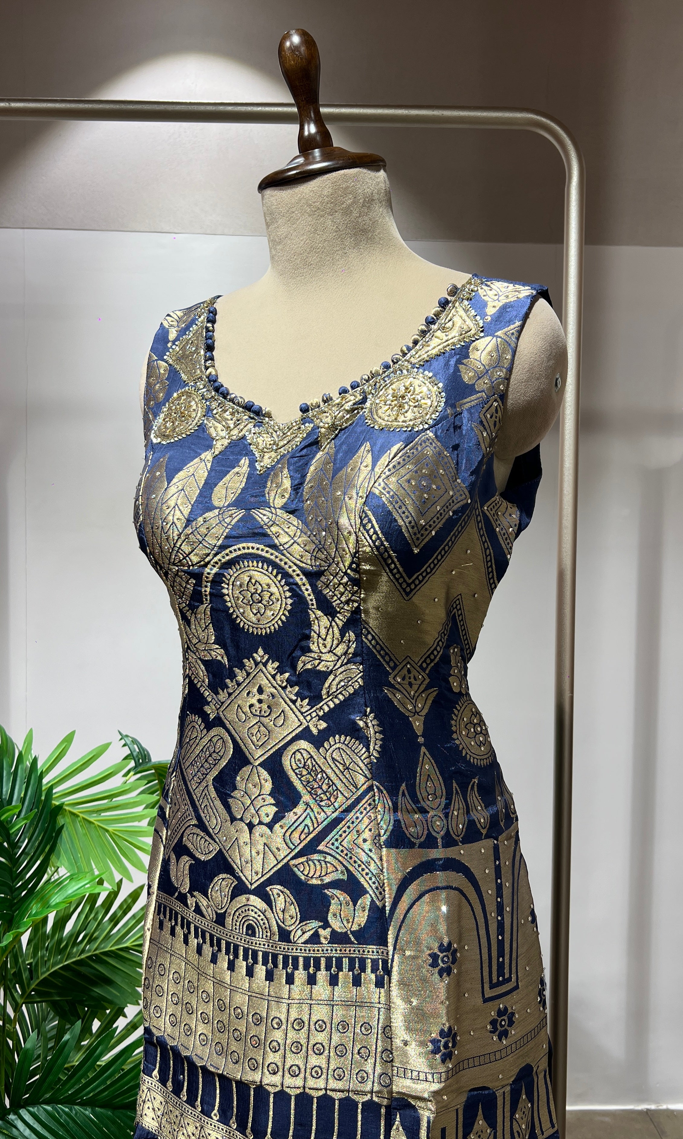 TEAL Blue Georgette Sharara Set & Dupatta