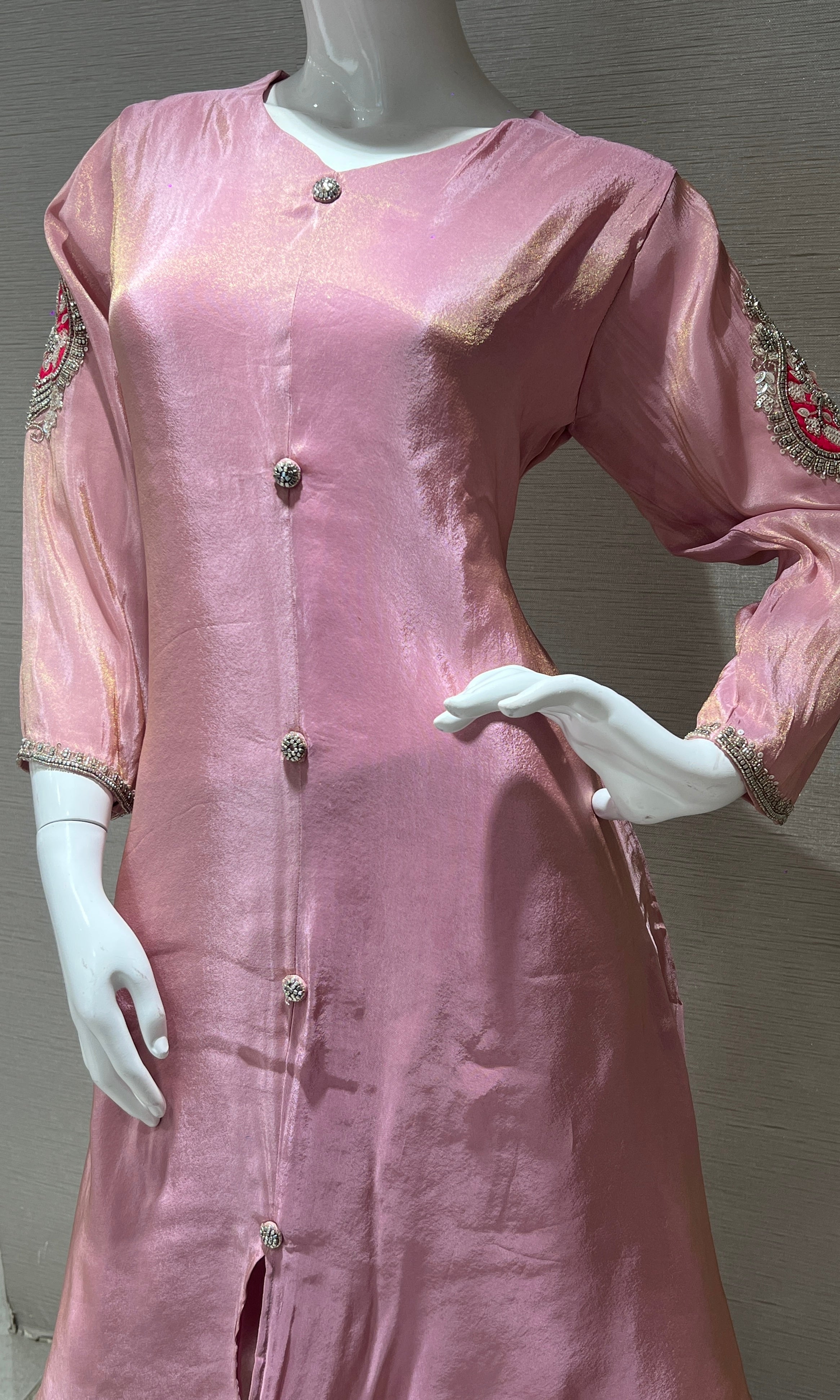Onion pink kurta set