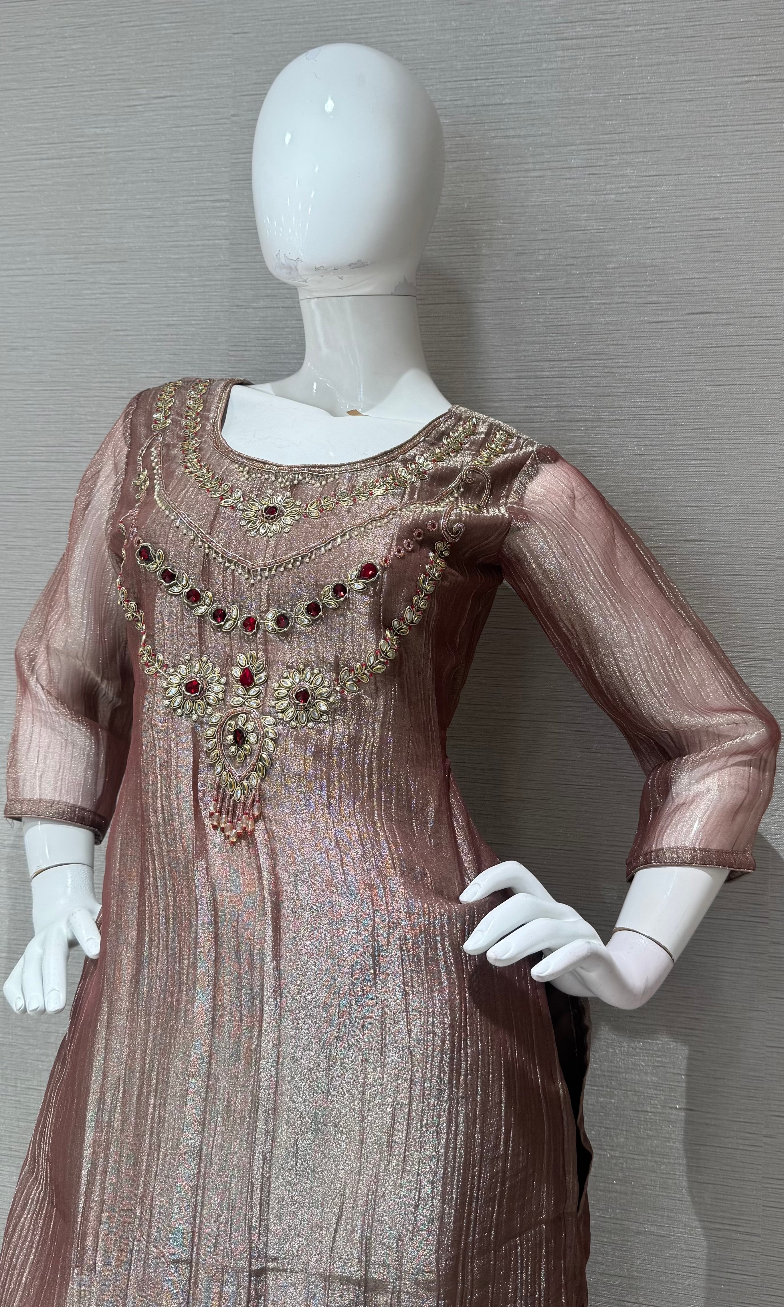 Moee Shimmer Cord Palazzo Set