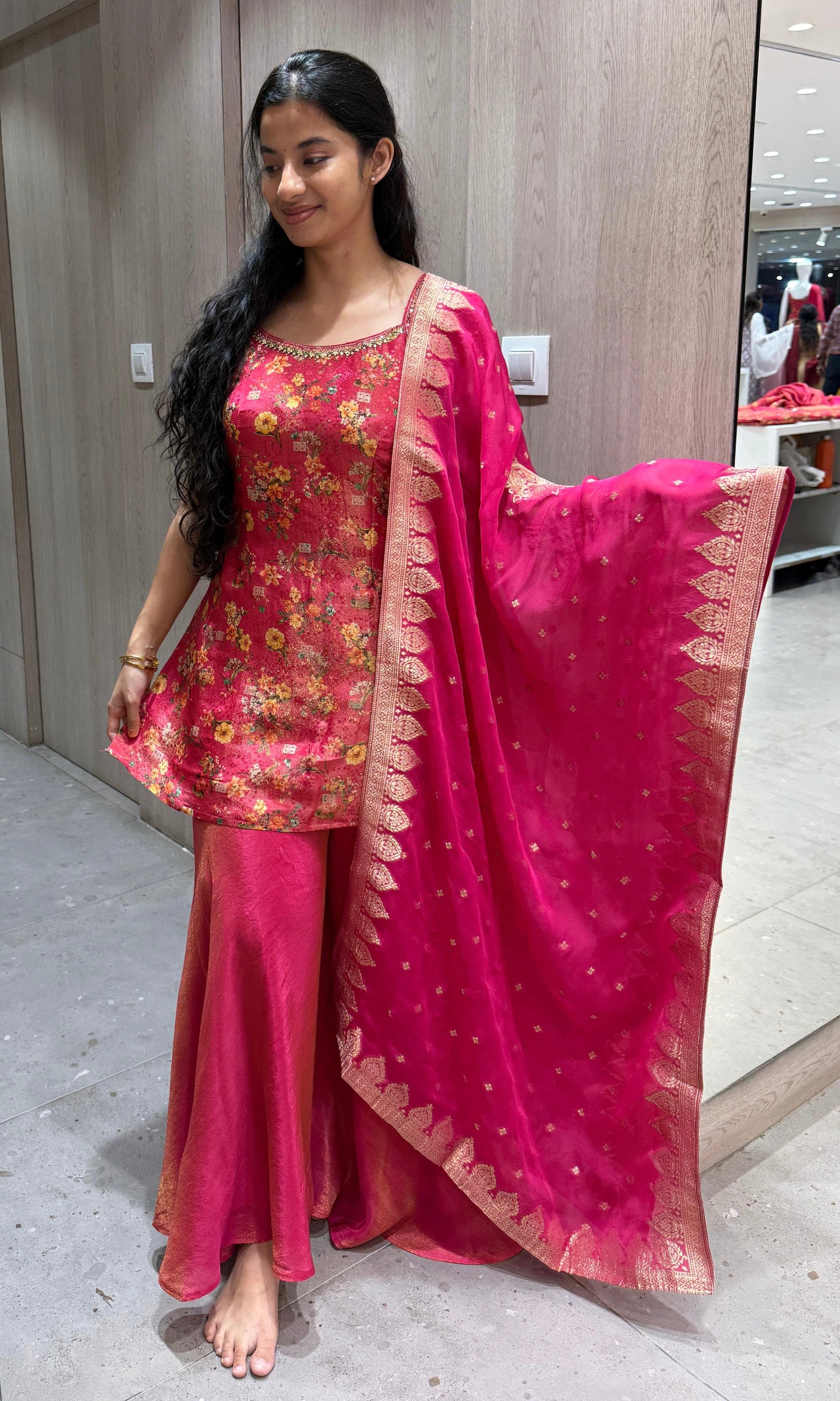 Pink palazzo set