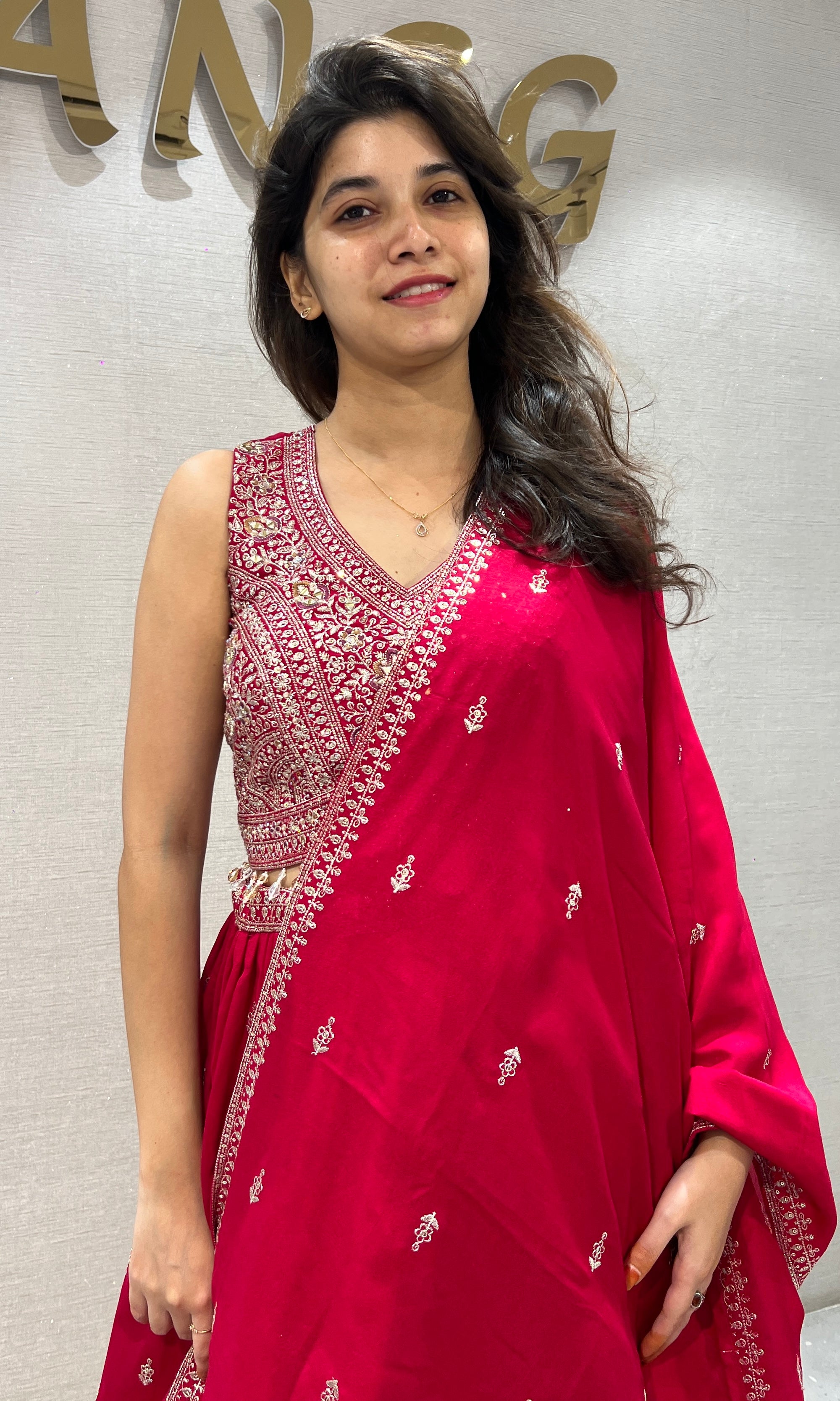 pink raw silk embroidered lehenga set