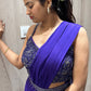 🫐Blue one minute saree🫐