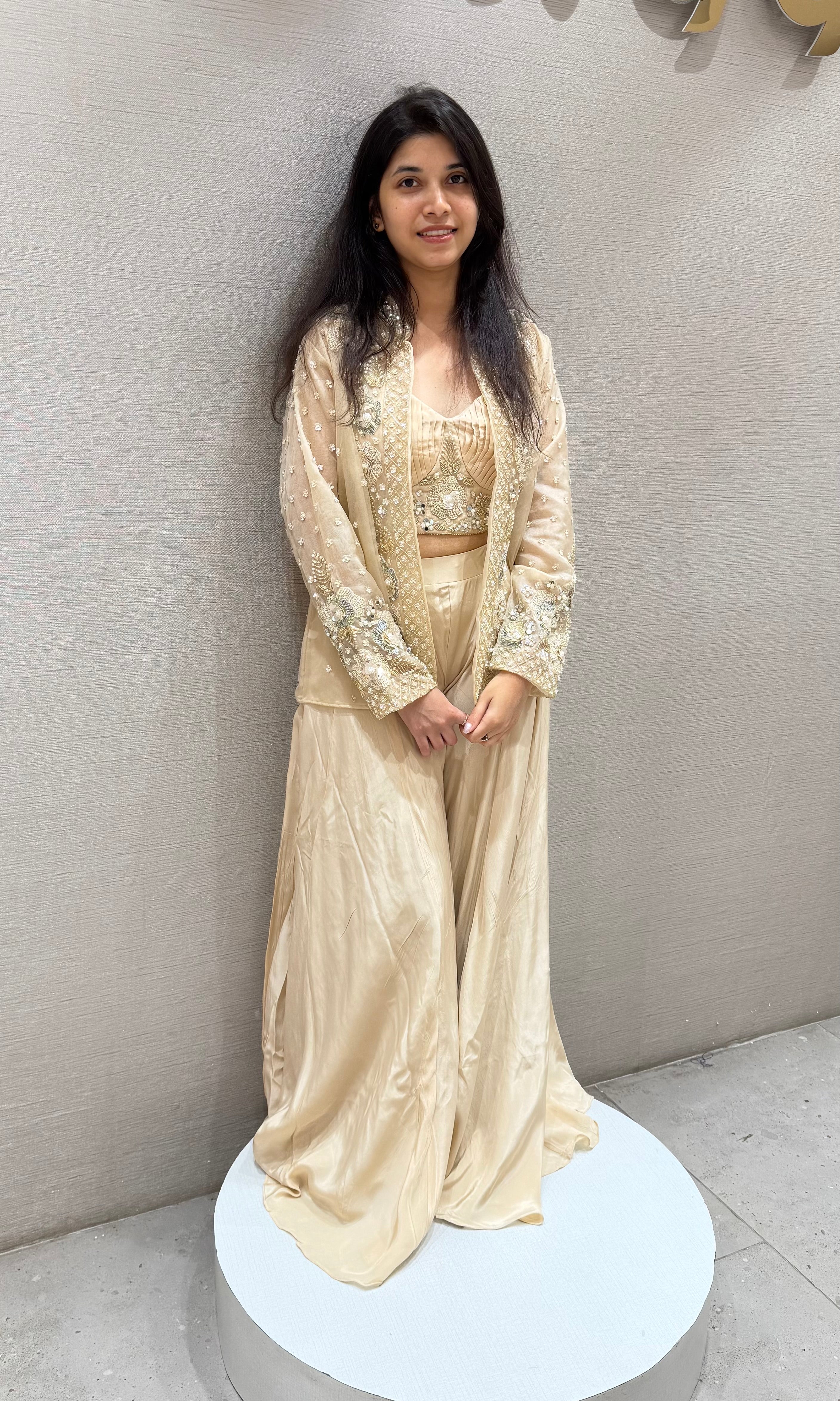 Beagh EMBROIDERED PALAZZO SET WITH JACKET