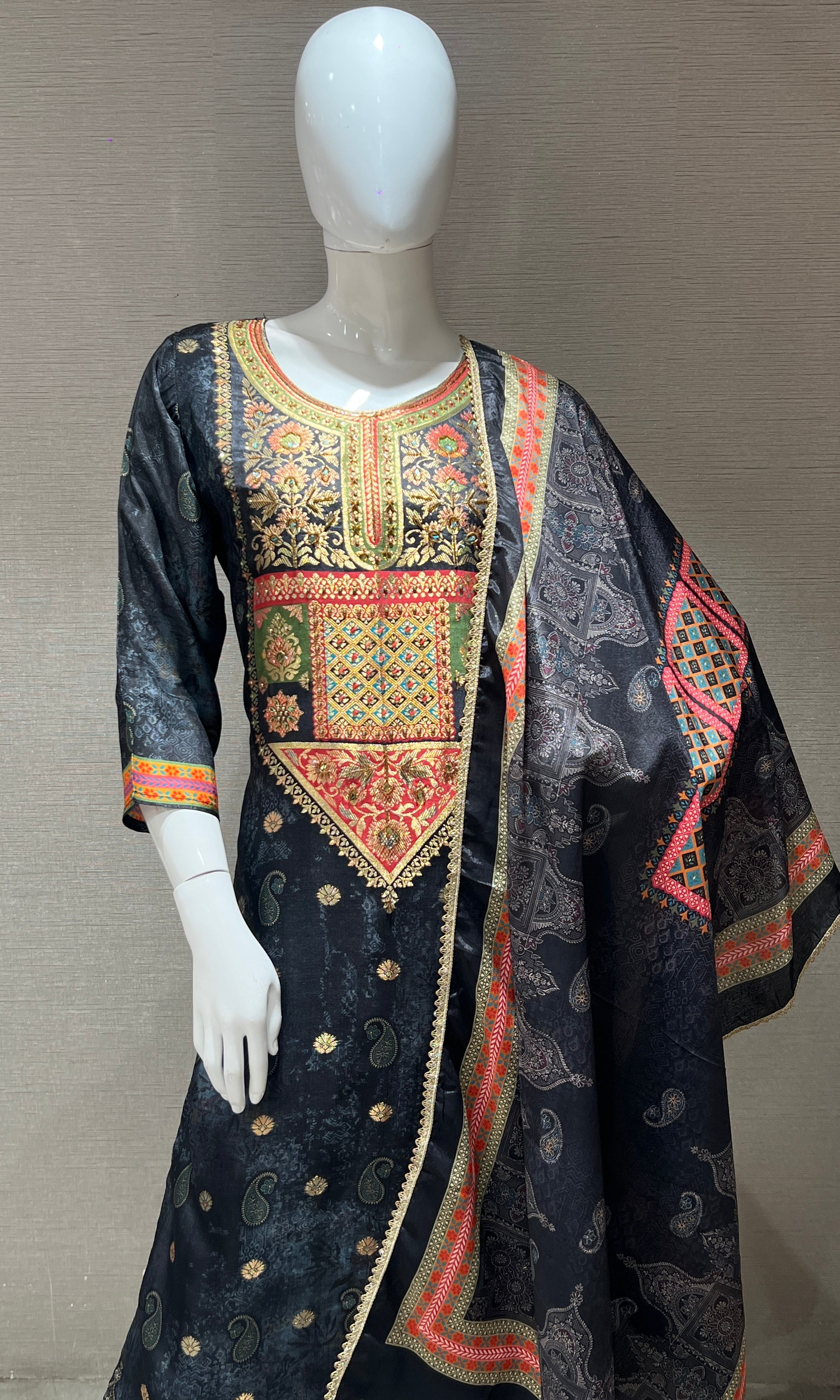 Black kurta set