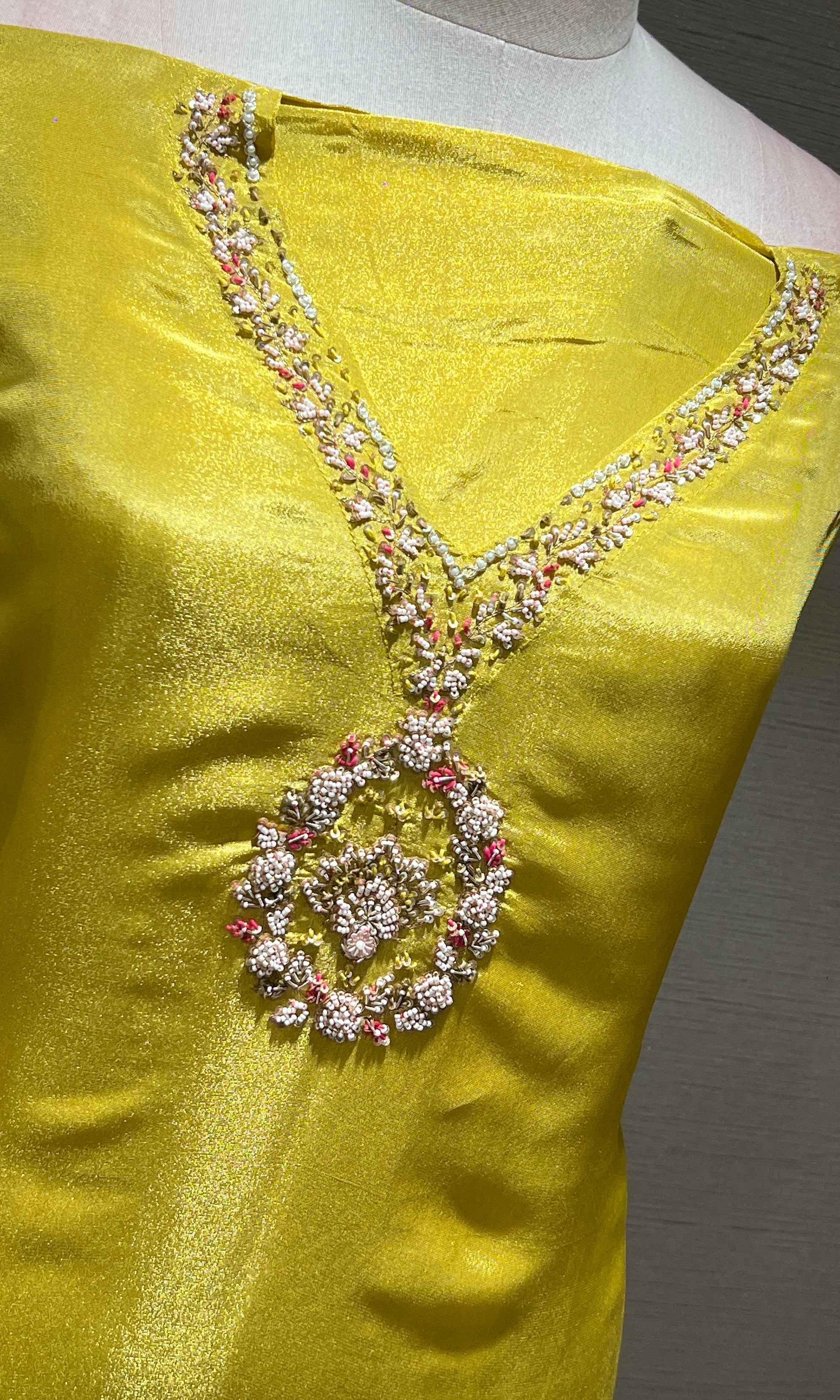 Yellow dress MATERIAL