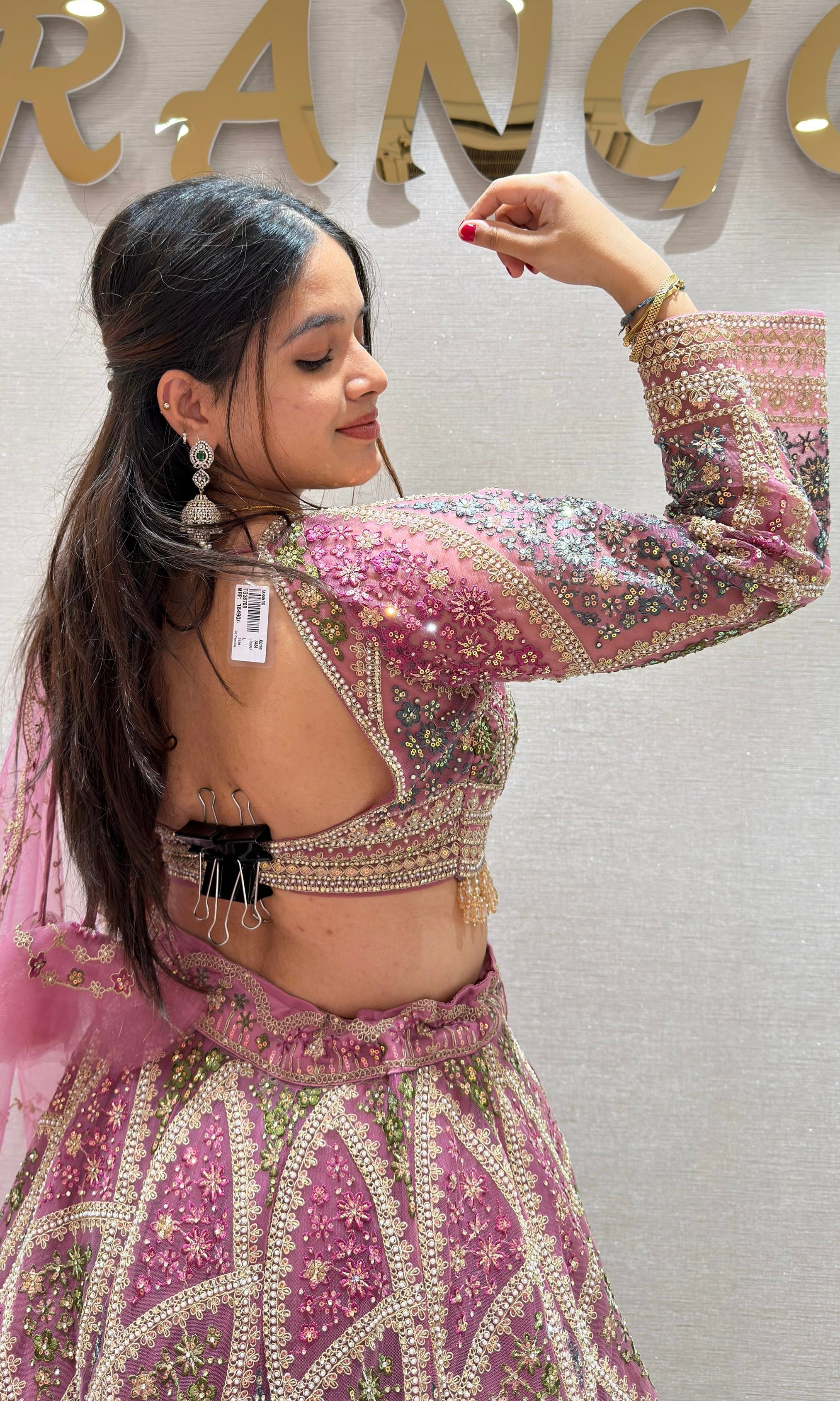 Light purple MULTI EMBROIDERED Lehenga