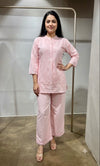 Baby pink Cotton Ethnic Co-ord Set