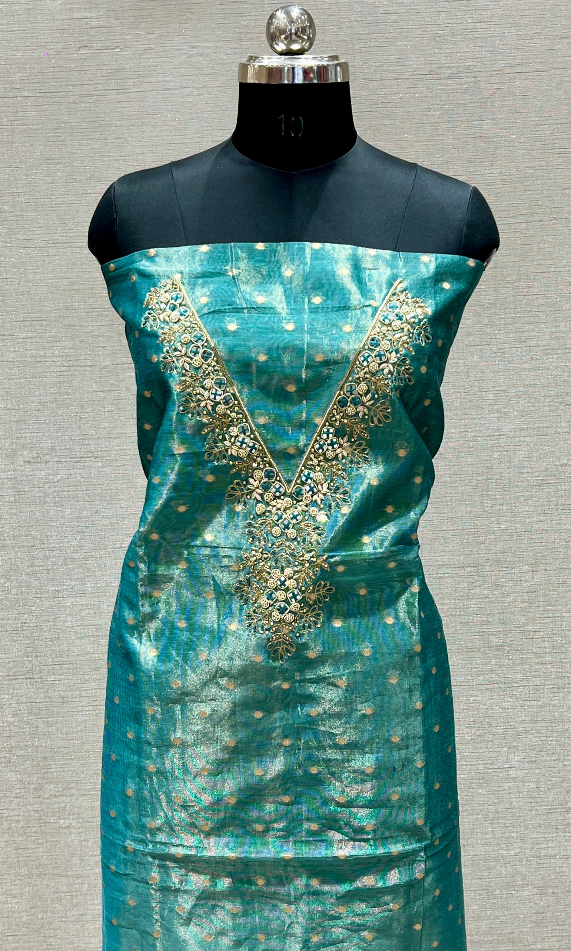 aquatic blue dress material